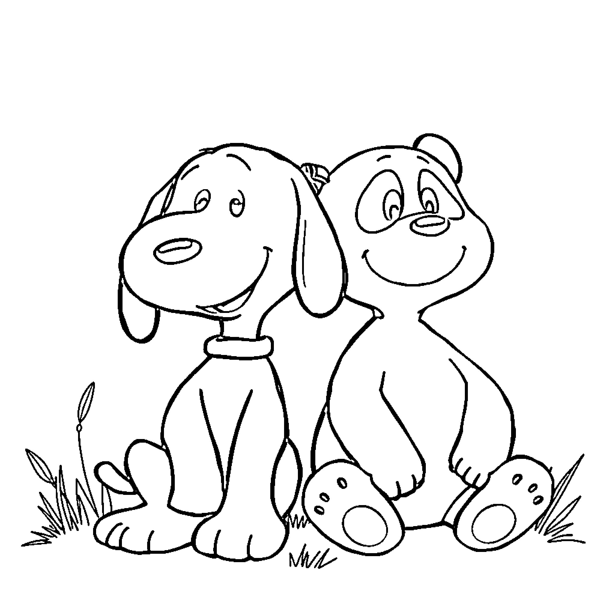 Snoopy and friends playing happily in the grass Coloring Page (free black-and-white line drawing printable PDF for all, from beginners to advanced learners, including children, teens, adults, and seniors)