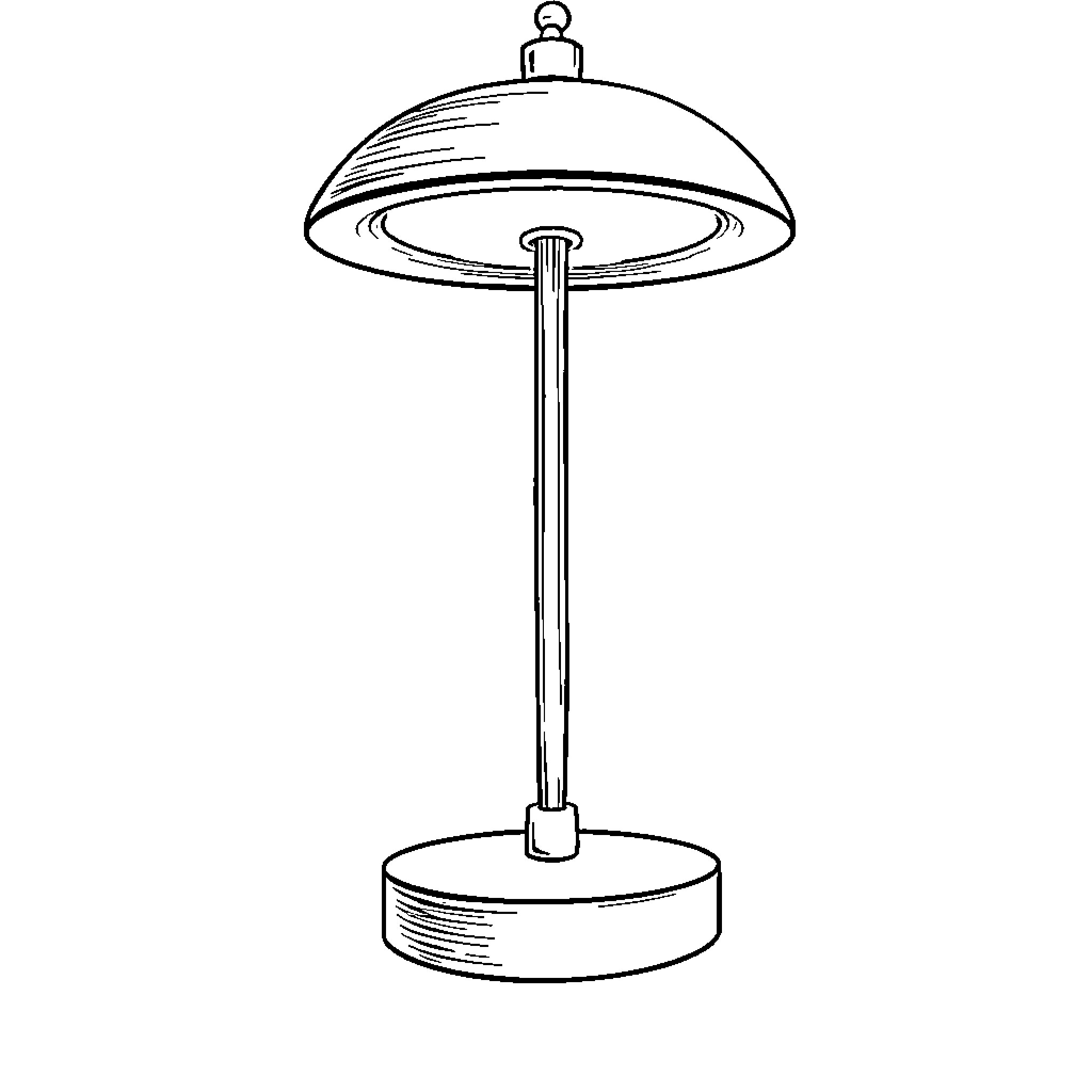 Pendulum lamp with simple design Coloring Page (free black-and-white line drawing printable PDF for all, from beginners to advanced learners, including children, teens, adults, and seniors)