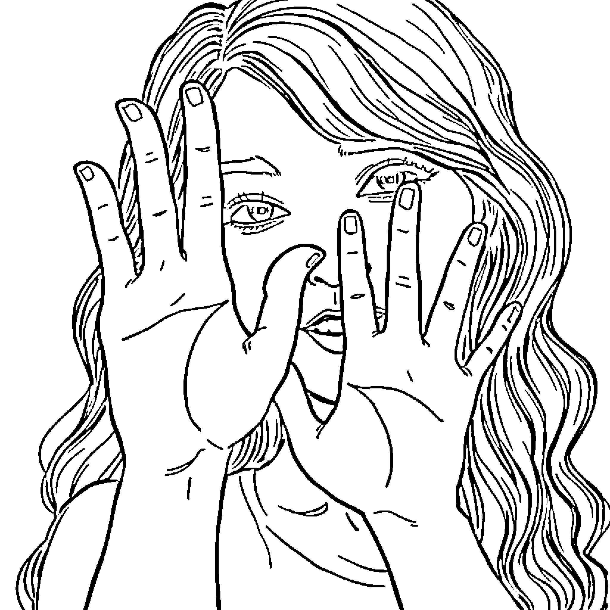 I Love You: Embrace the Moment Coloring Page (free black-and-white line drawing printable PDF for all, from beginners to advanced learners, including children, teens, adults, and seniors)