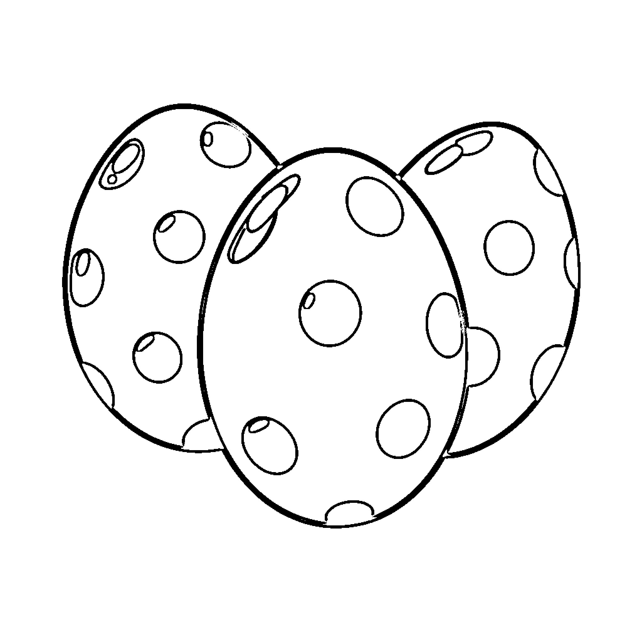 Egg-cellent Easter Eggs Coloring Page (free black-and-white line drawing printable PDF for all, from beginners to advanced learners, including children, teens, adults, and seniors)