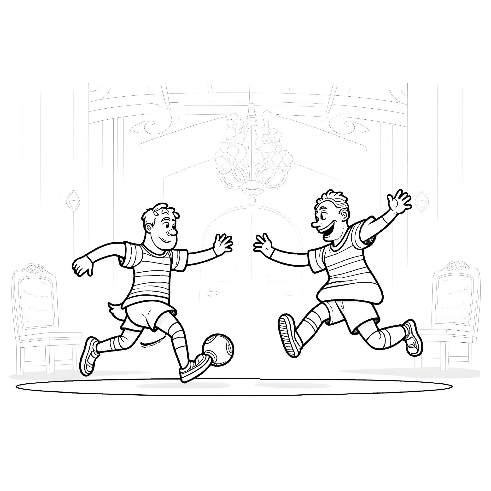 Mordecai's Playful Escapades Coloring Page (free black-and-white line drawing printable PDF for all, from beginners to advanced learners, including children, teens, adults, and seniors)