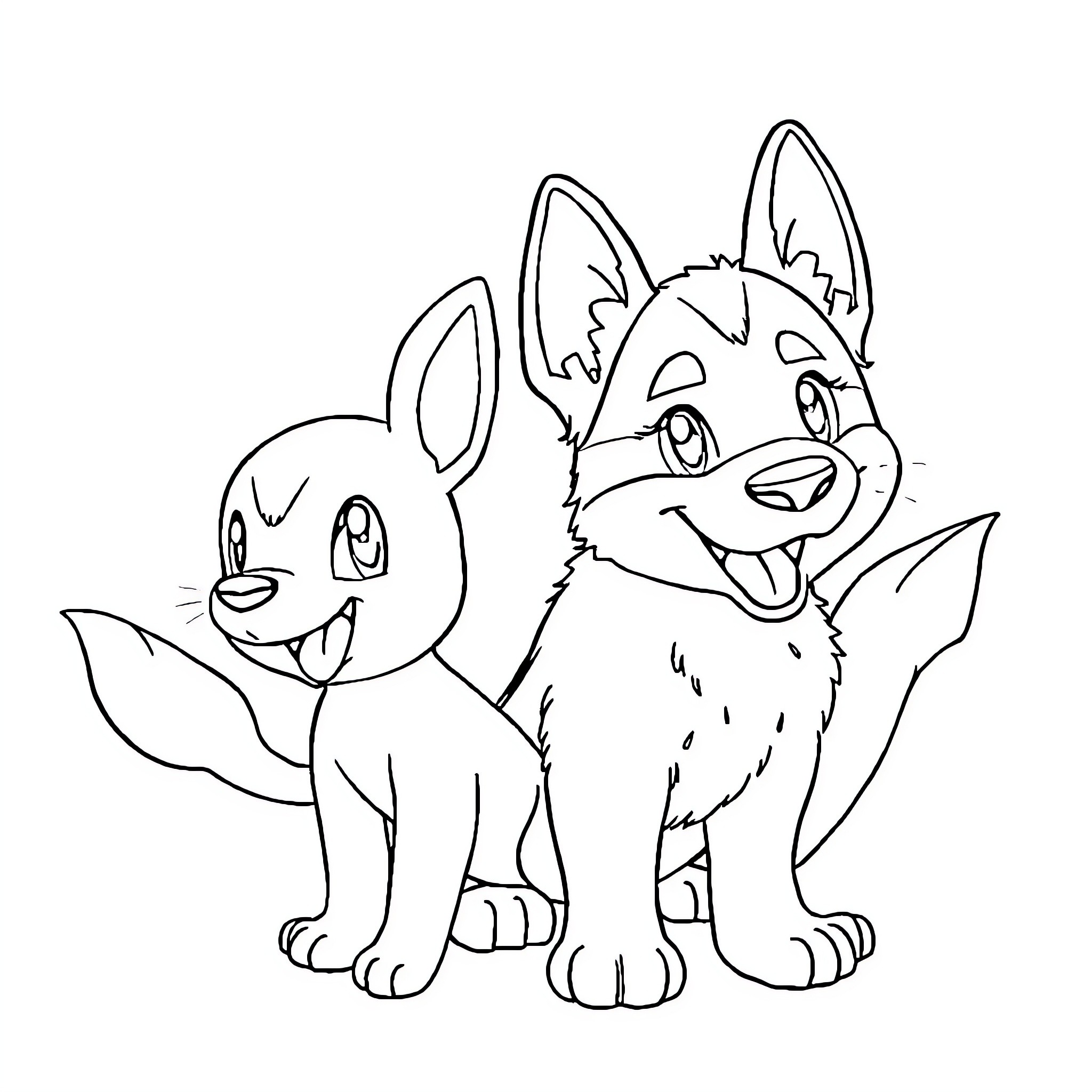 Pokémon characters in cheerful poses Coloring Page (free black-and-white line drawing printable PDF for all, from beginners to advanced learners, including children, teens, adults, and seniors)
