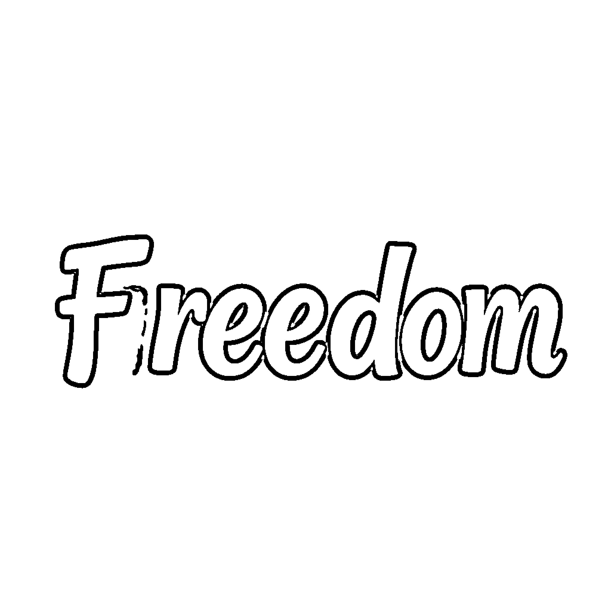Freedom: Expression of Individuality Coloring Page (free black-and-white line drawing printable PDF for all, from beginners to advanced learners, including children, teens, adults, and seniors)