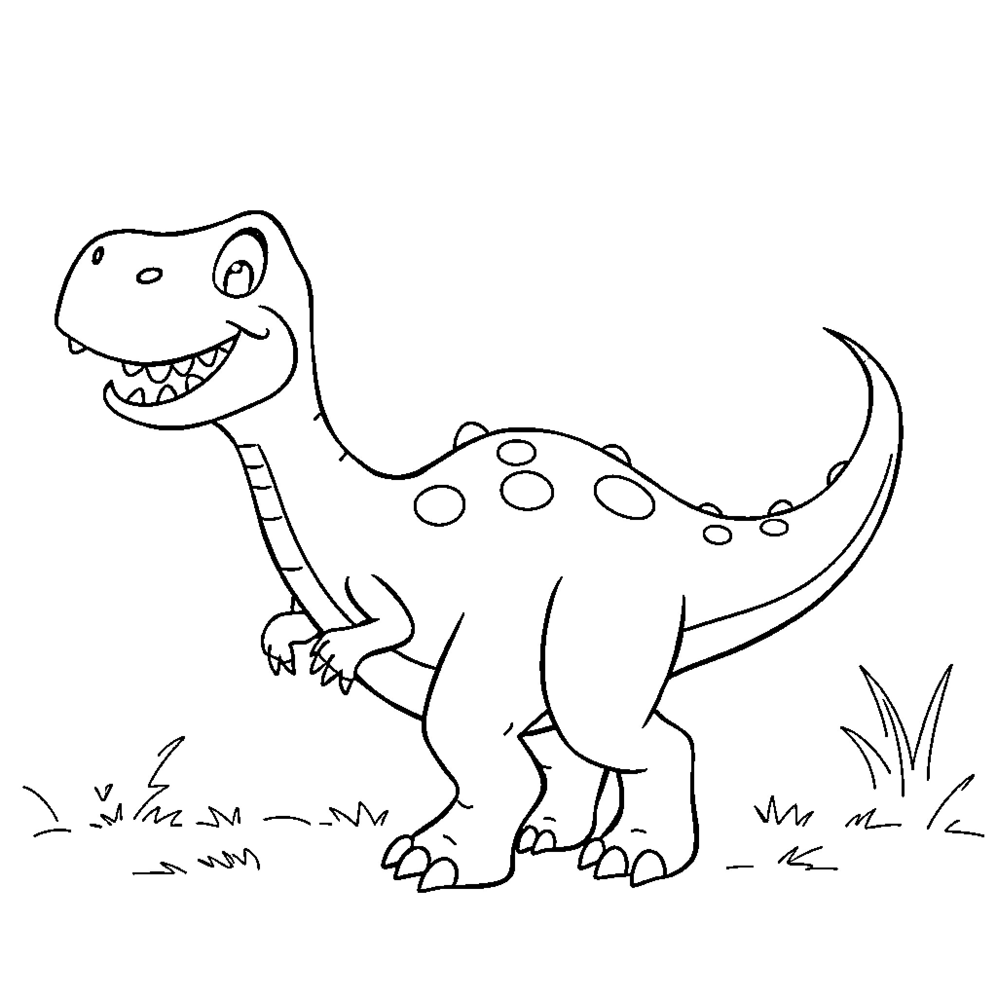 Bluey the Dinosaur Exploring the Outdoors Coloring Page (free black-and-white line drawing printable PDF for all, from beginners to advanced learners, including children, teens, adults, and seniors)