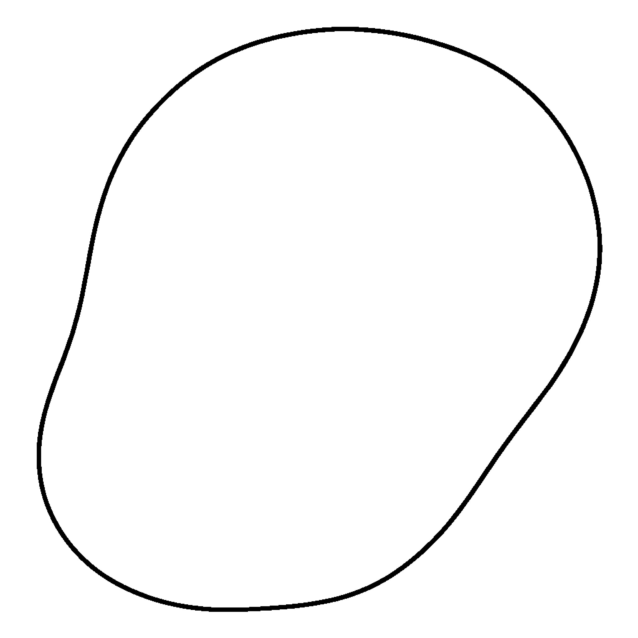 Gwap simple irregular organic shape outline Coloring Page (free black-and-white line drawing printable PDF for all, from beginners to advanced learners, including children, teens, adults, and seniors)