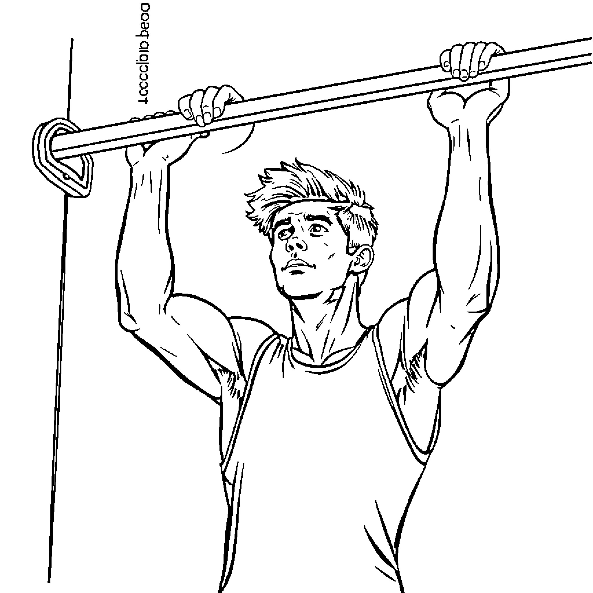 Tom Holland's Intense Workout Session Coloring Page (free black-and-white line drawing printable PDF for all, from beginners to advanced learners, including children, teens, adults, and seniors)