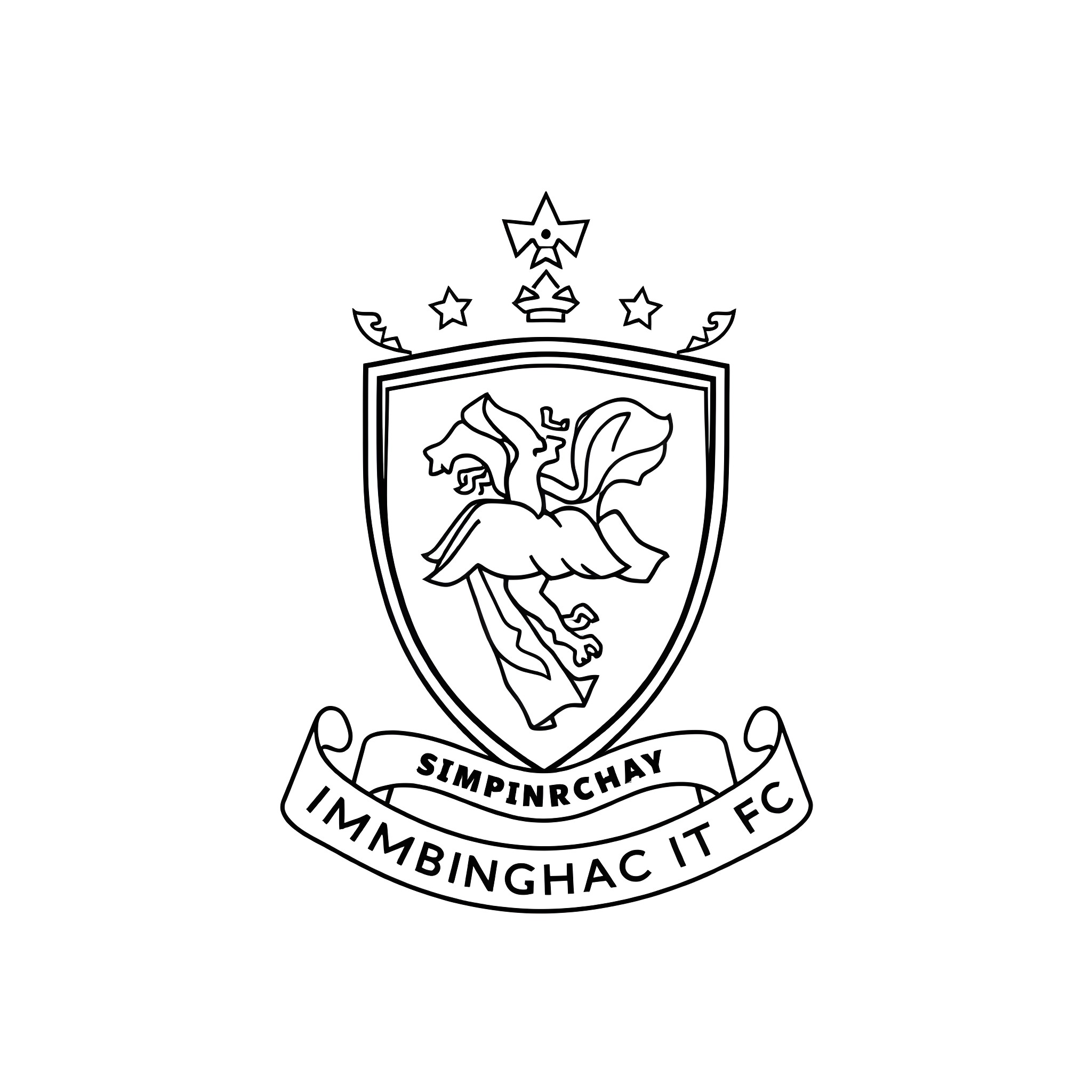 Birmingham City FC logo design Coloring Page (free black-and-white line drawing printable PDF for all, from beginners to advanced learners, including children, teens, adults, and seniors)