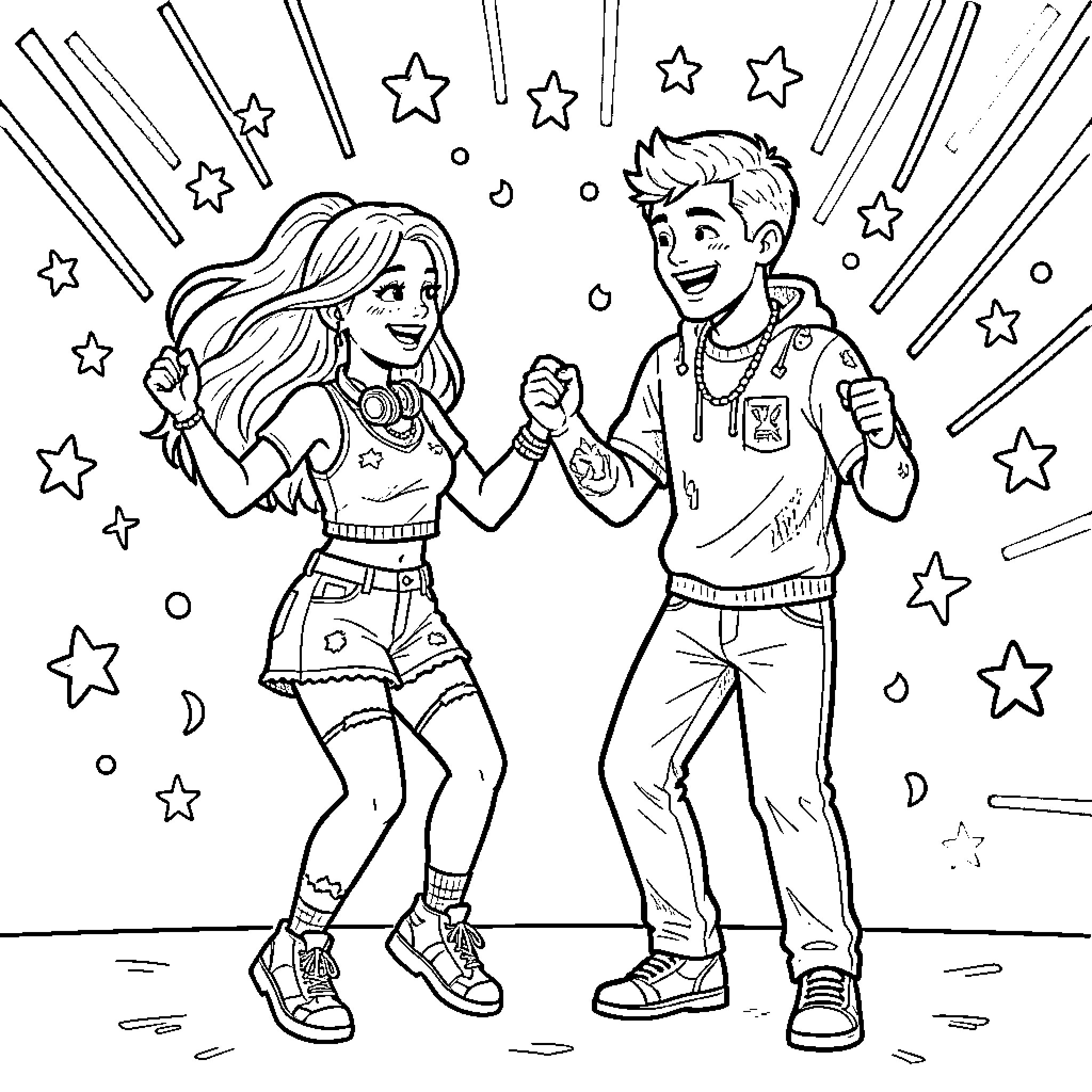 Best Rave Couple Coloring Pages (Free Printable PDF)