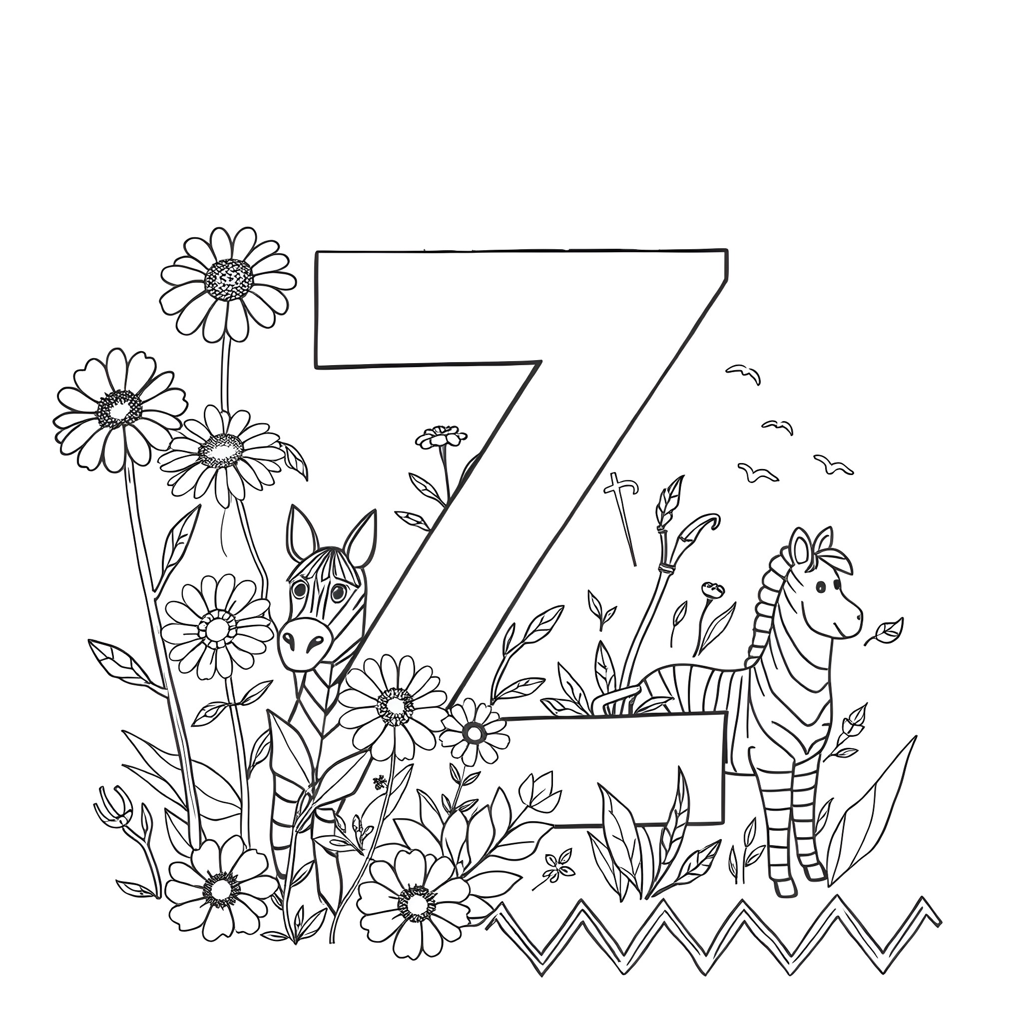 1 Best Letter Z Coloring Pages (Free Printable PDFs)