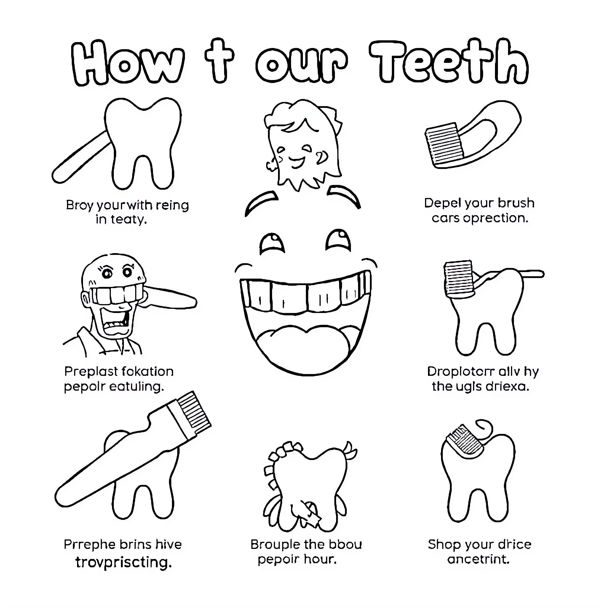 1 Best Toothbrushing Coloring Pages (Free Printable PDFs)