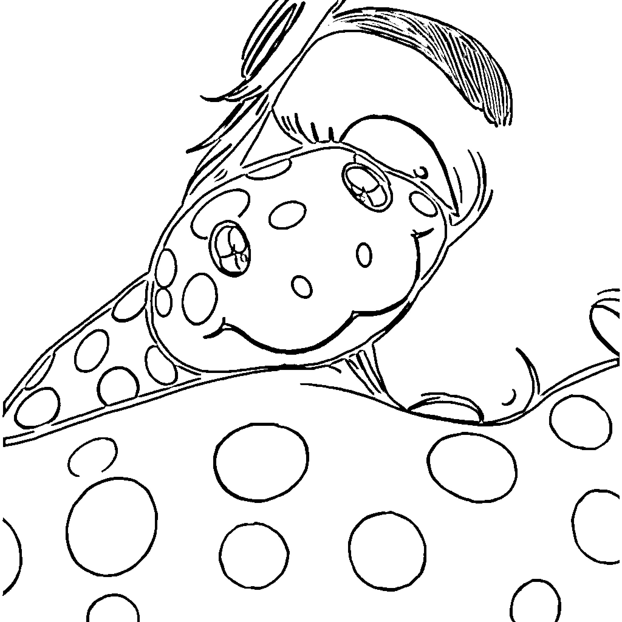 Snake emerging from spotted surroundings Coloring Page (free black-and-white line drawing printable PDF for all, from beginners to advanced learners, including children, teens, adults, and seniors)