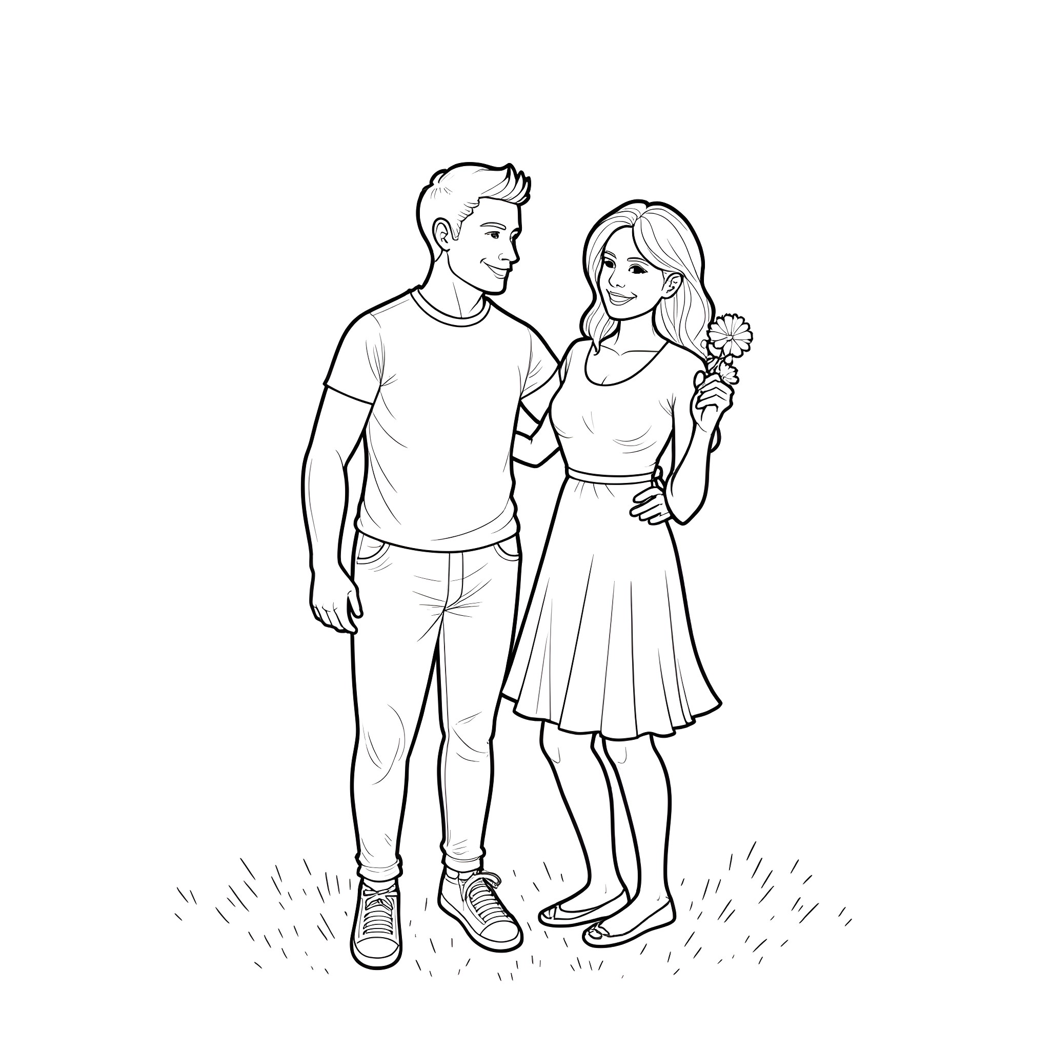 Bluey and friends enjoying a day outdoors Coloring Page (free black-and-white line drawing printable PDF for all, from beginners to advanced learners, including children, teens, adults, and seniors)