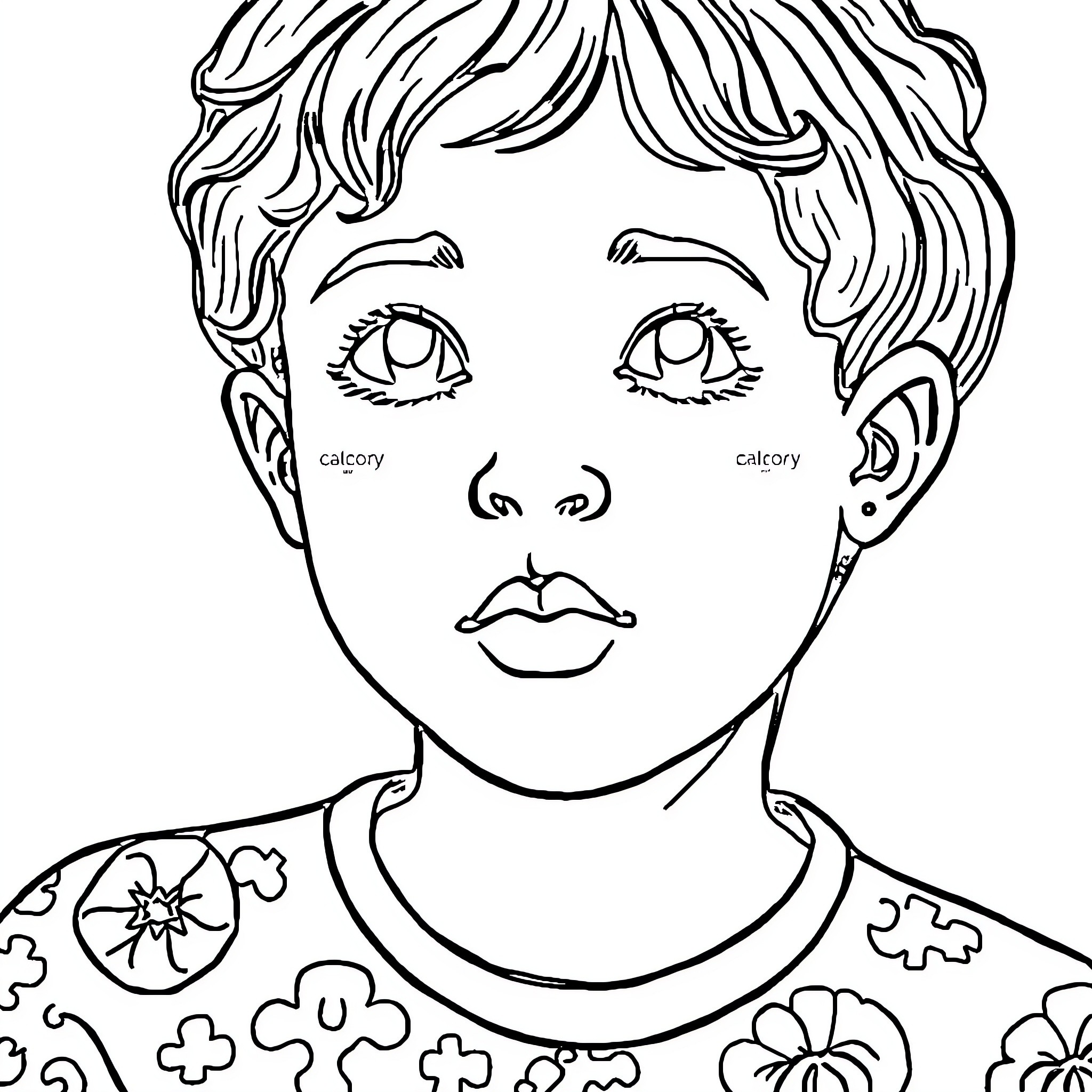 Autism: A Child's Imaginative Expression Coloring Page (free black-and-white line drawing printable PDF for all, from beginners to advanced learners, including children, teens, adults, and seniors)