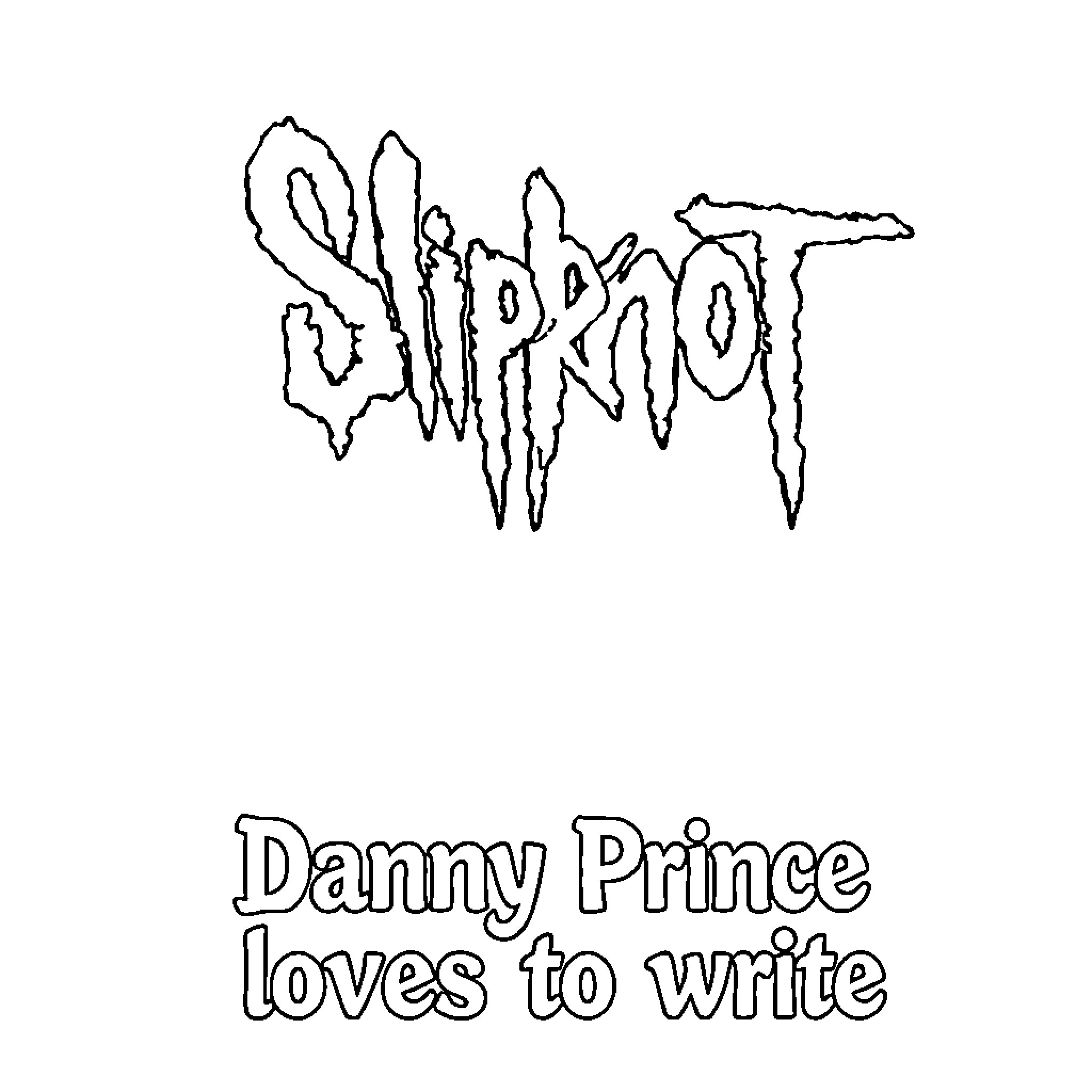 Slipknot band logo design Coloring Page (free black-and-white line drawing printable PDF for all, from beginners to advanced learners, including children, teens, adults, and seniors)