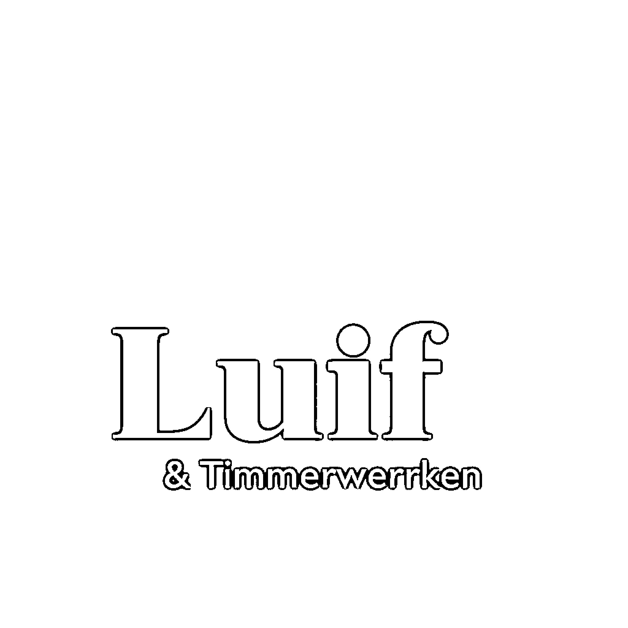 Logo of a company named Luif & Timmerwerken Coloring Page (free black-and-white line drawing printable PDF for all, from beginners to advanced learners, including children, teens, adults, and seniors)