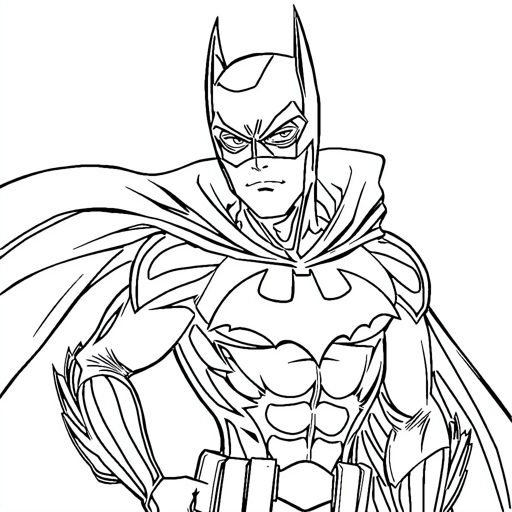 Beast Boy as a determined superhero Coloring Page (free black-and-white line drawing printable PDF for all, from beginners to advanced learners, including children, teens, adults, and seniors)