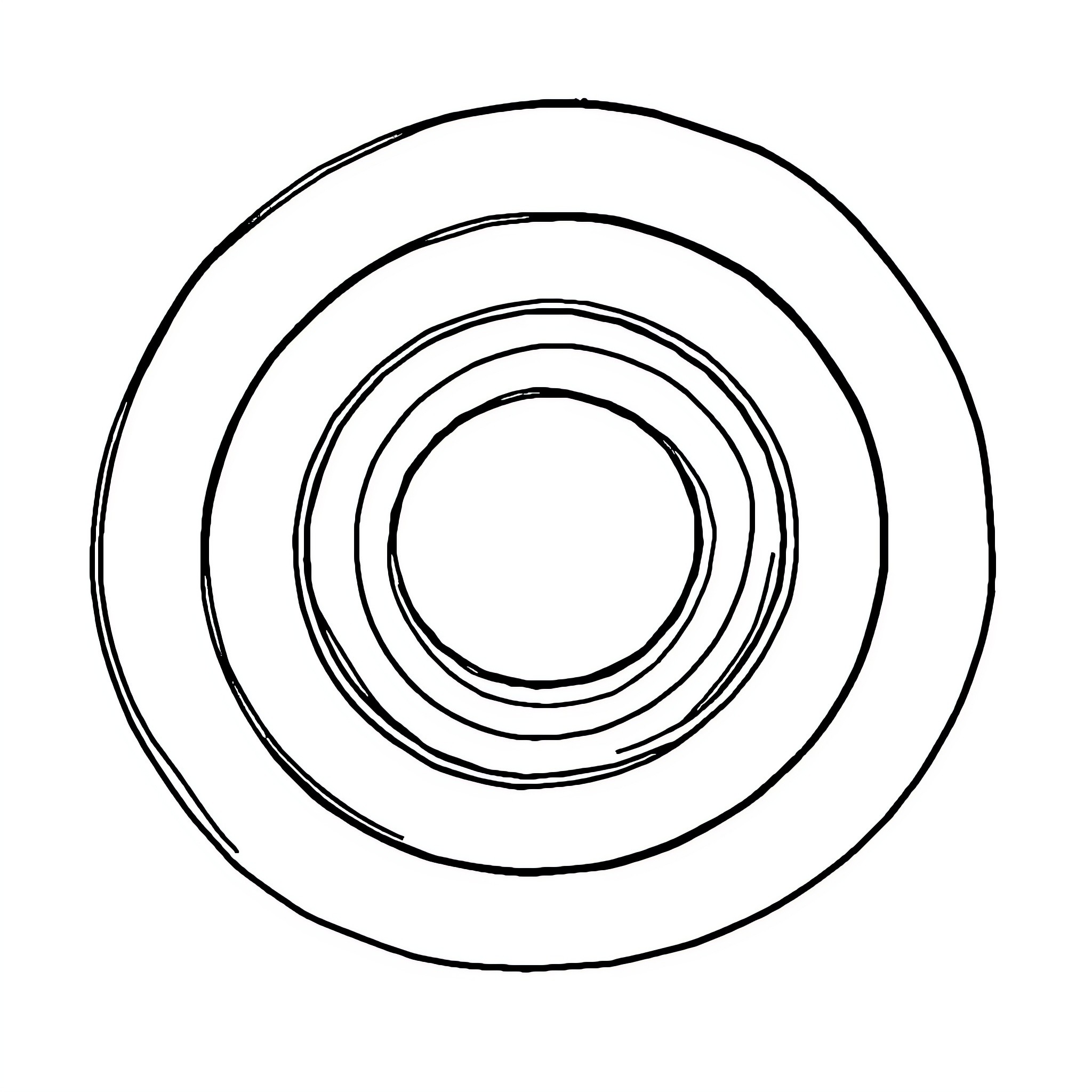 Ring of concentric circles Coloring Page (free black-and-white line drawing printable PDF for all, from beginners to advanced learners, including children, teens, adults, and seniors)