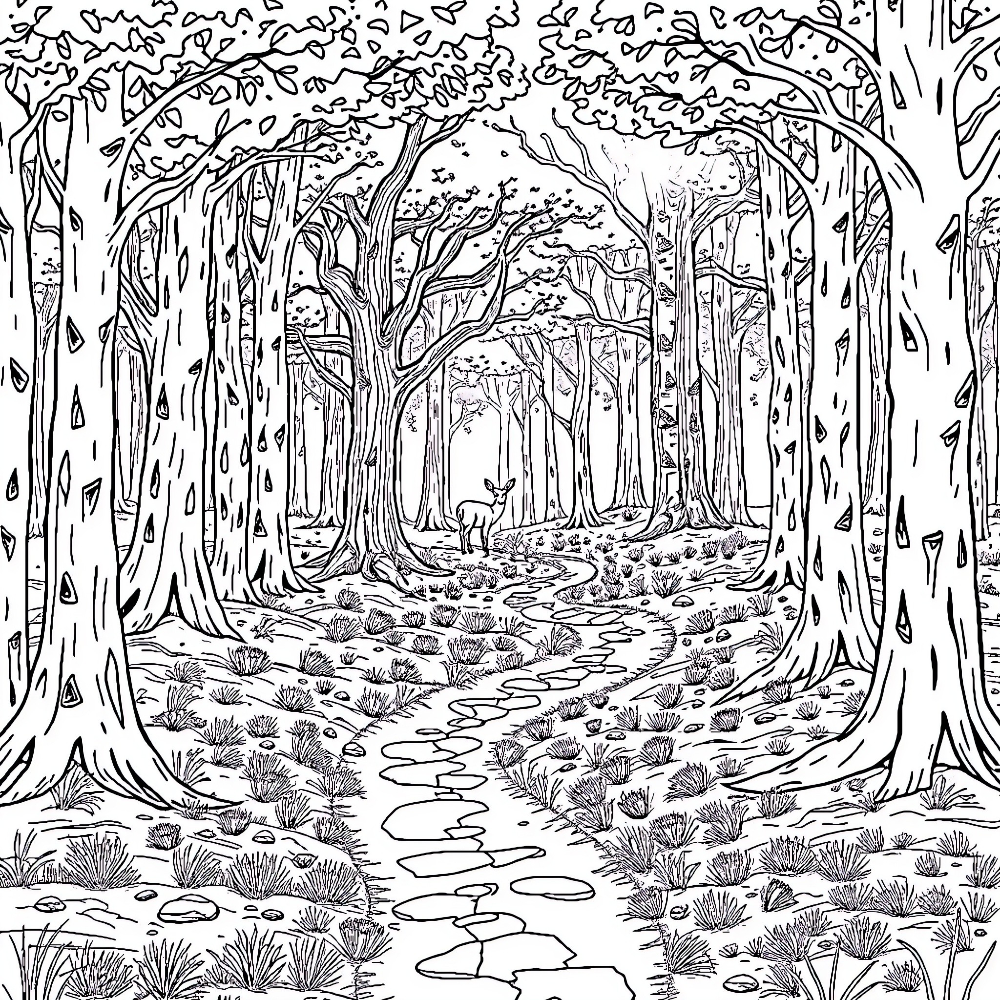 Best Forest Coloring Pages (Free Printable PDF)