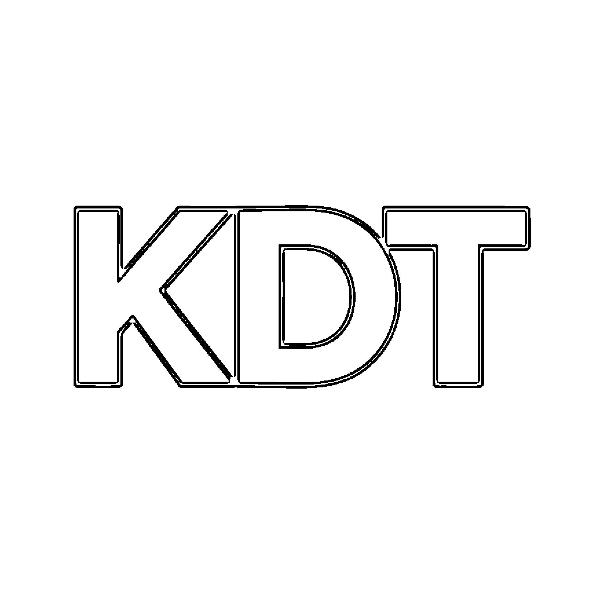 KDT logo design Coloring Page (free black-and-white line drawing printable PDF for all, from beginners to advanced learners, including children, teens, adults, and seniors)