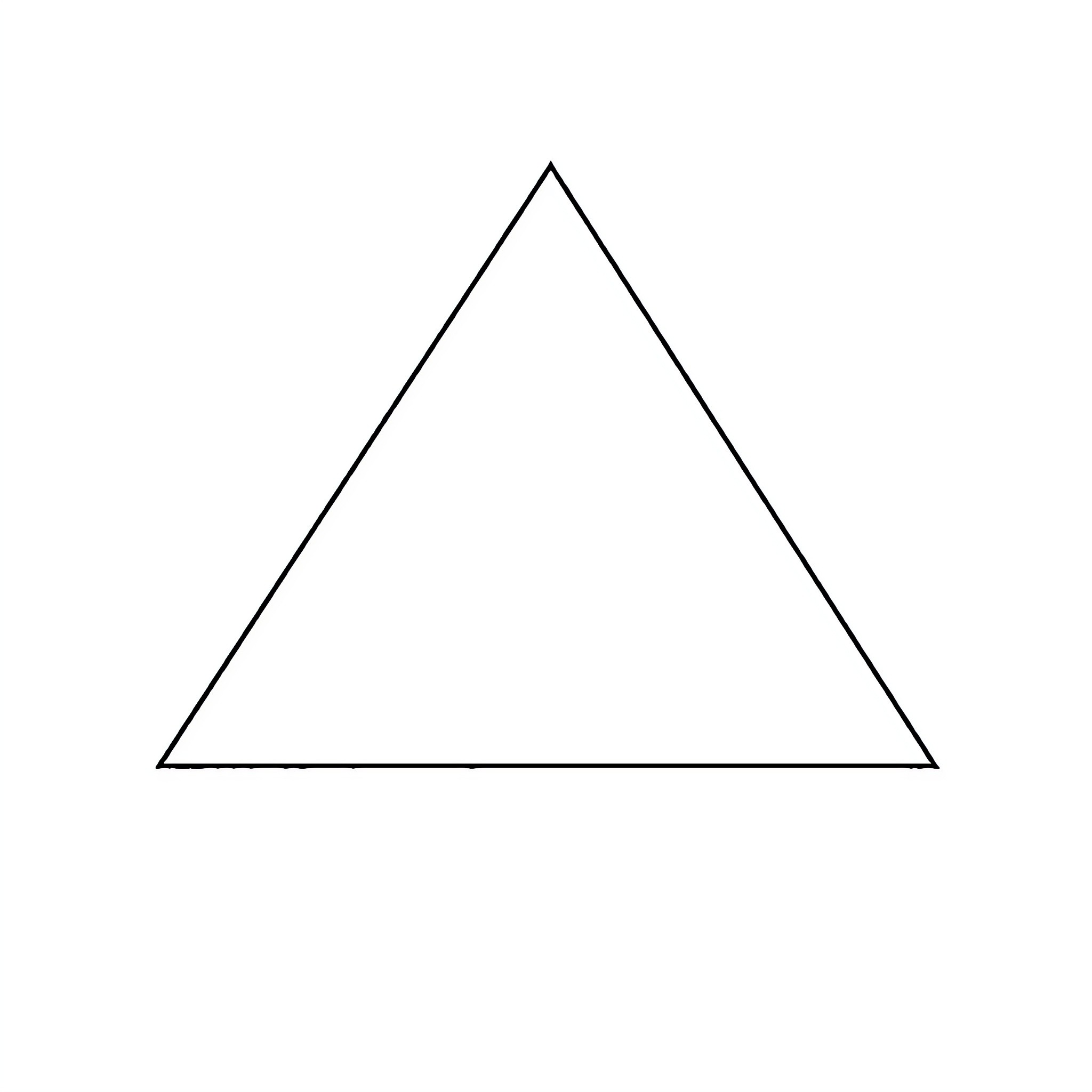 Triangle geometry Coloring Page (free black-and-white line drawing printable PDF for all, from beginners to advanced learners, including children, teens, adults, and seniors)