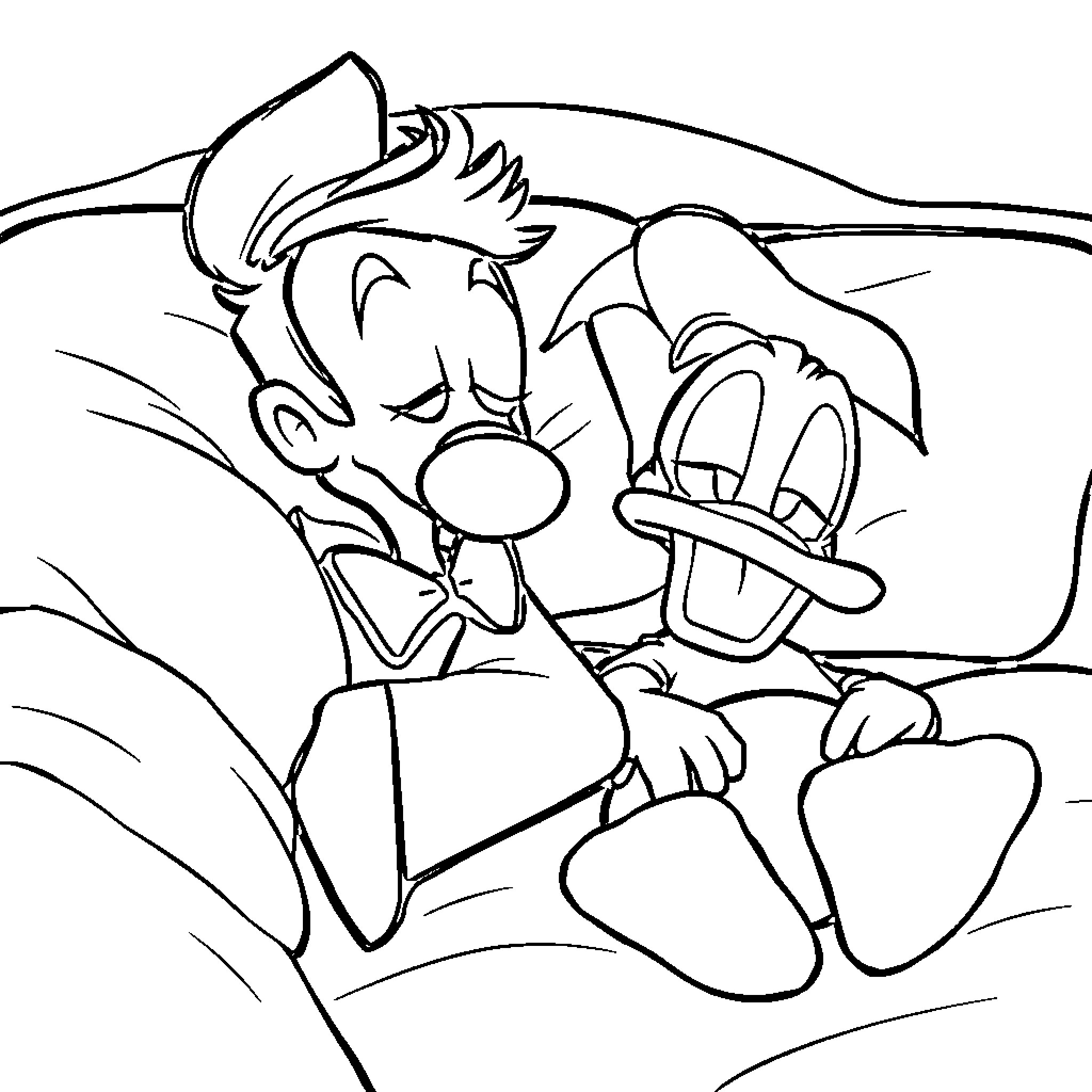 Mr. Crocker in Mischievous Antics Coloring Page (free black-and-white line drawing printable PDF for all, from beginners to advanced learners, including children, teens, adults, and seniors)