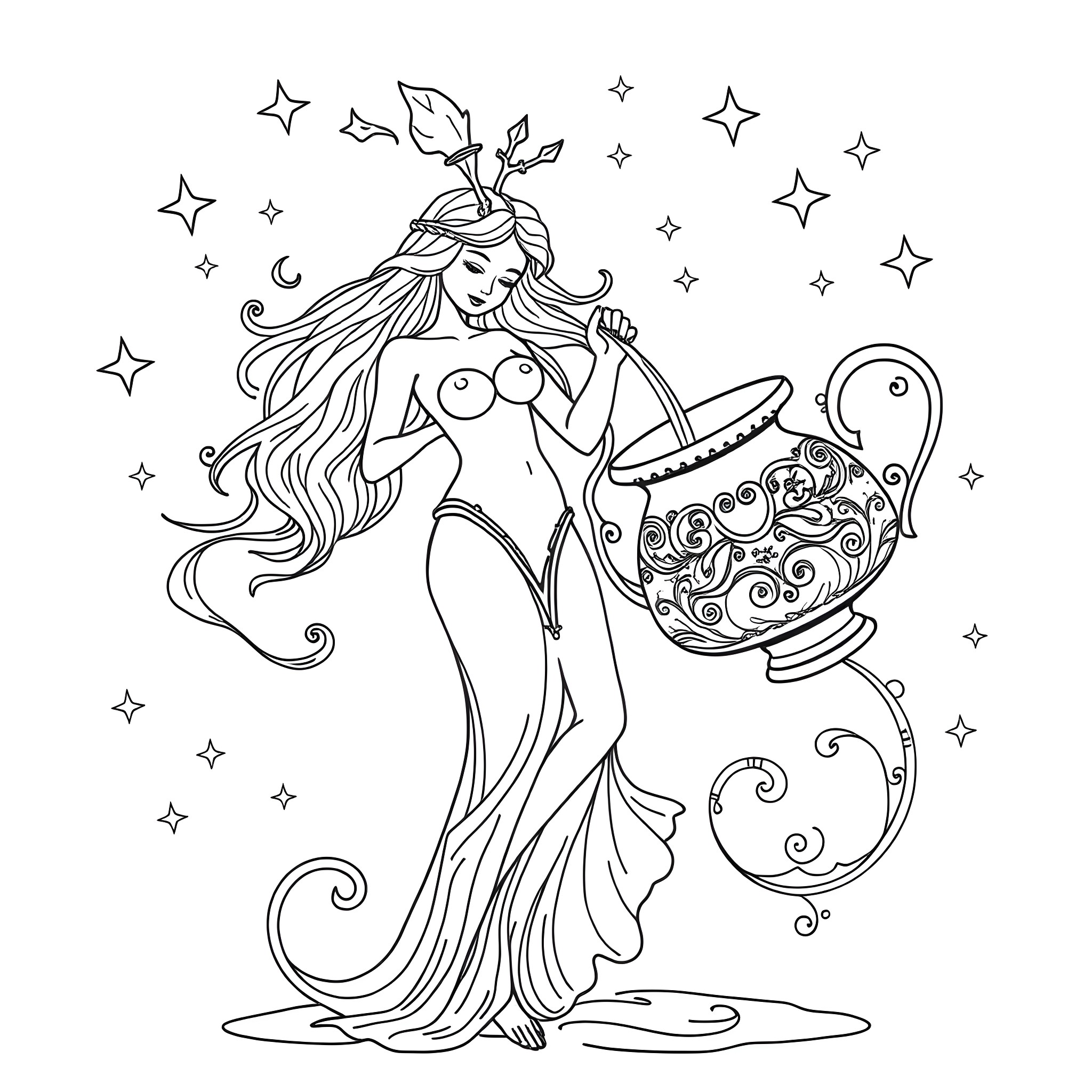 34 Best Aquarius Coloring Pages - 5950366cf6176513 