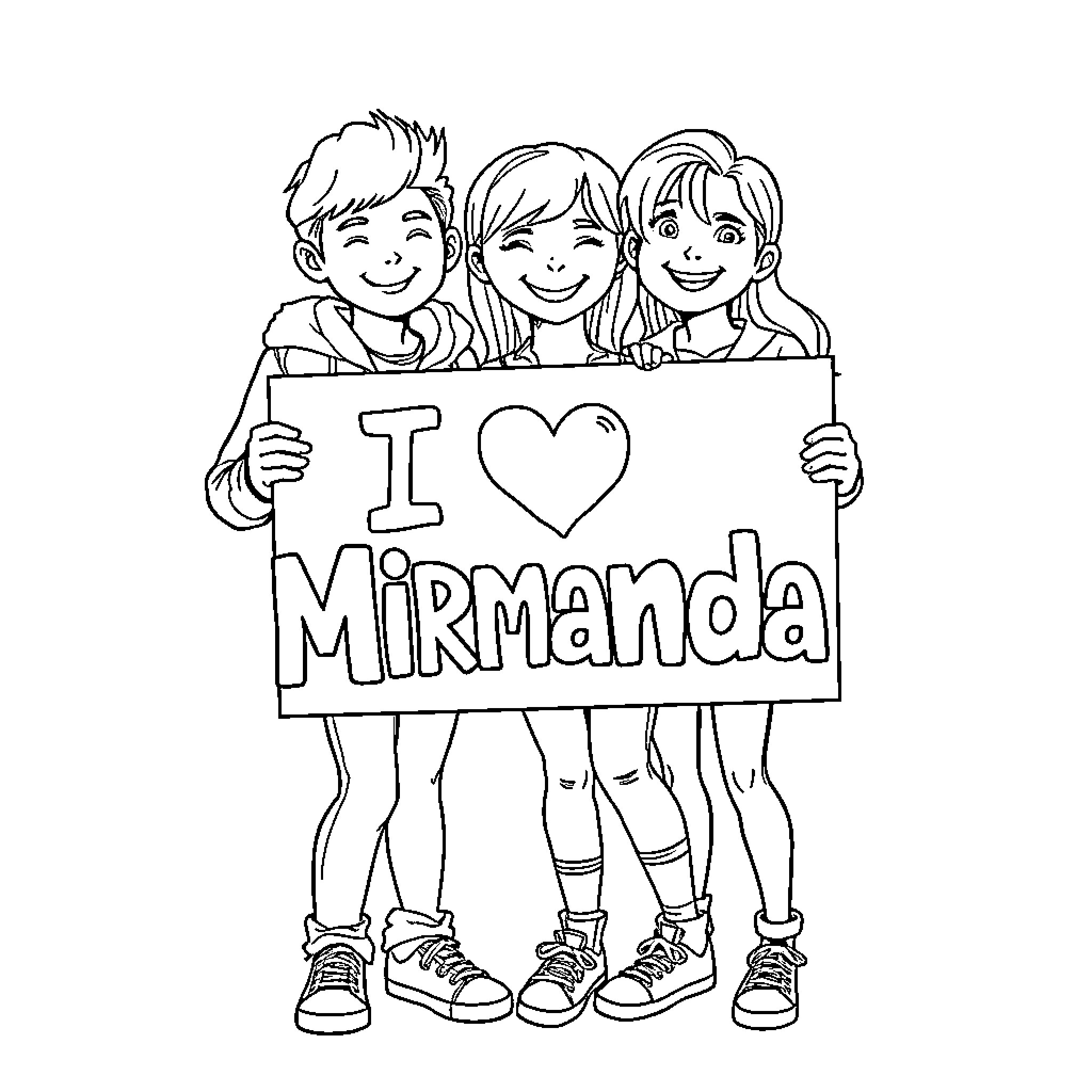 Stray Kids Fans Proudly Show Their Love Coloring Page (free black-and-white line drawing printable PDF for all, from beginners to advanced learners, including children, teens, adults, and seniors)