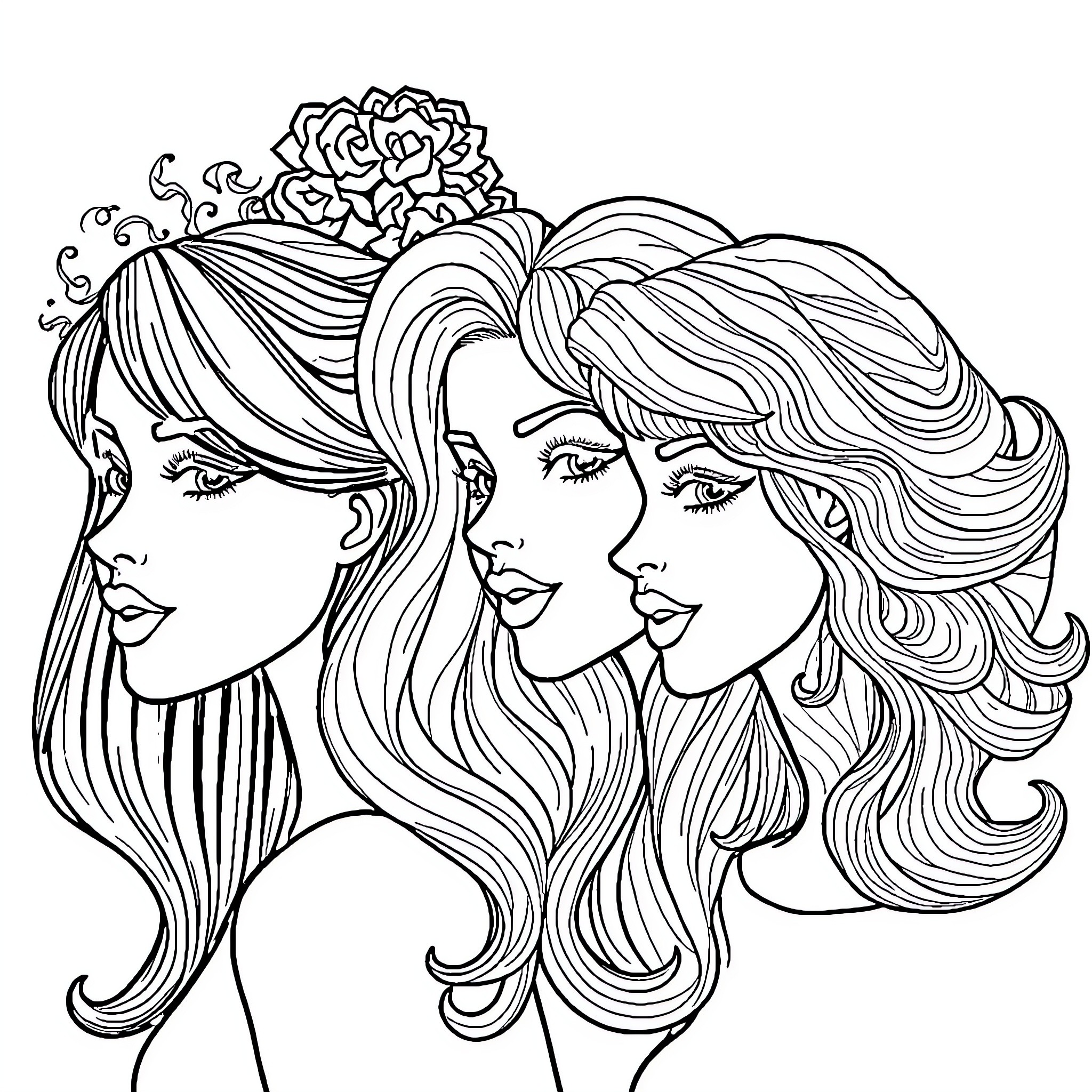 Mariés célébrant leur mariage avec enthousiasme Coloring Page (free black-and-white line drawing printable PDF for all, from beginners to advanced learners, including children, teens, adults, and seniors)