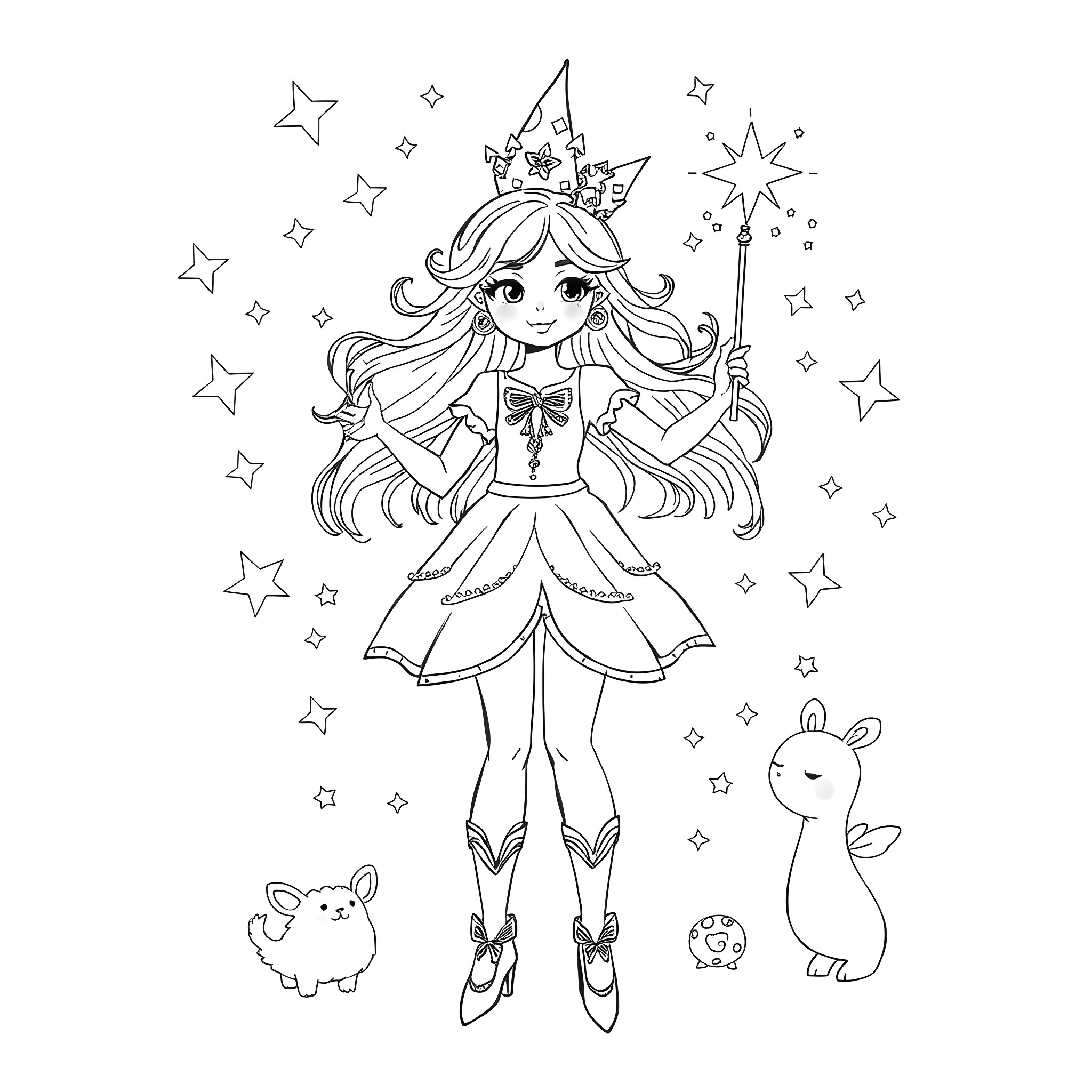 2 Best Magical Girl Coloring Pages (Free Printable PDFs)