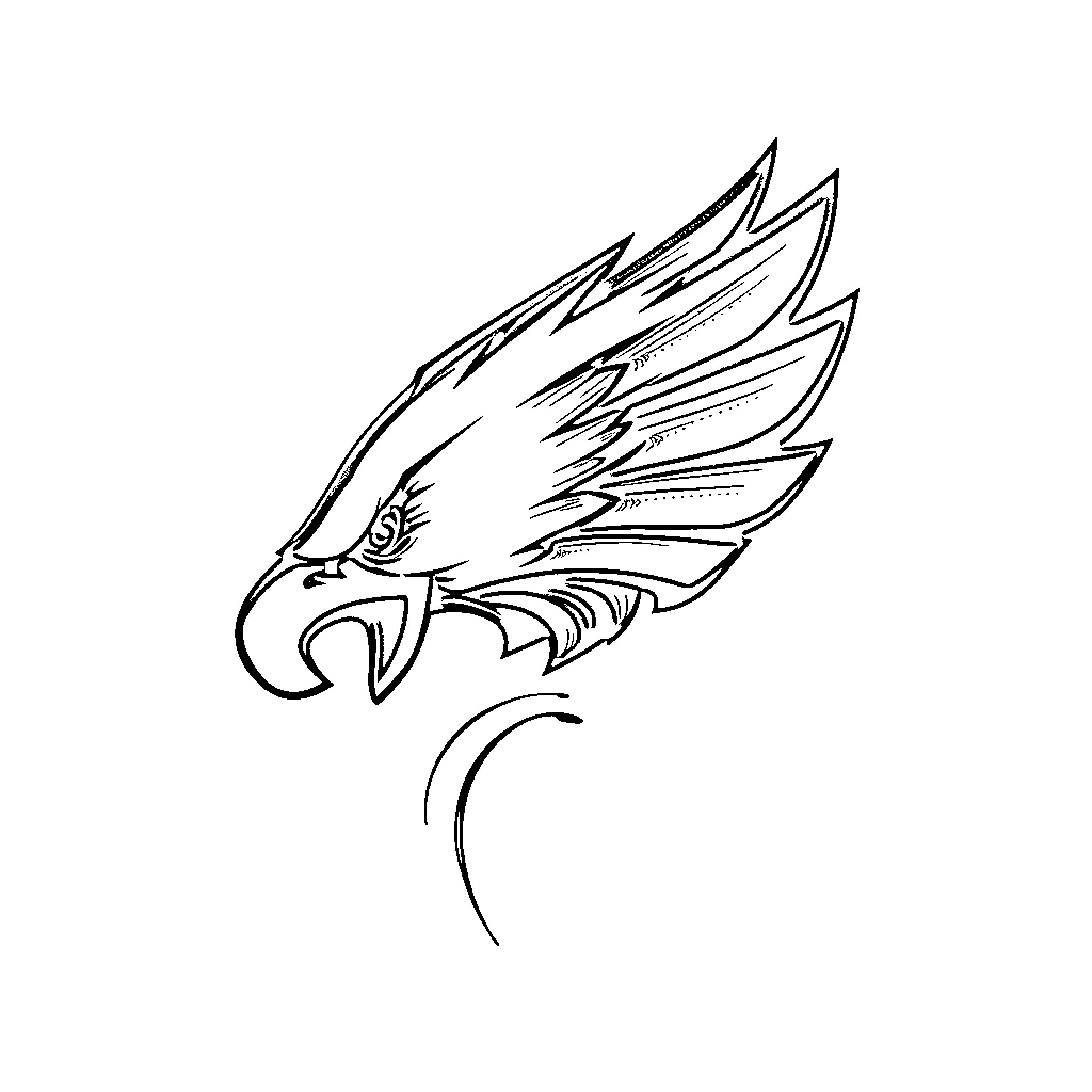 Eagles soaring with dynamic wings Coloring Page (free black-and-white line drawing printable PDF for all, from beginners to advanced learners, including children, teens, adults, and seniors)