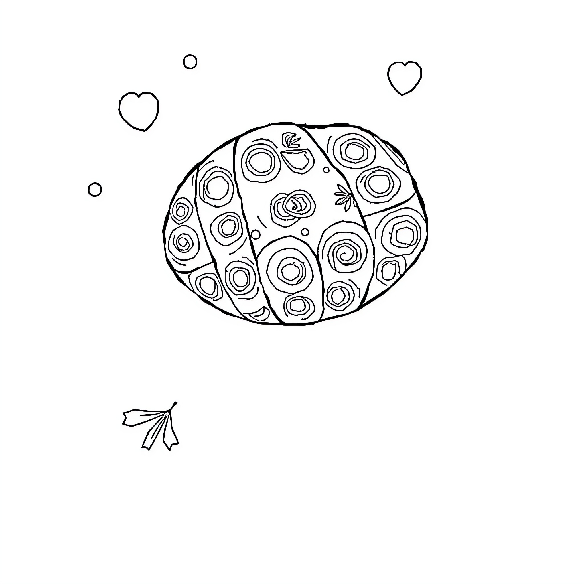 Nani's Playful Patterns: A Whimsical Drawing Coloring Page (free black-and-white line drawing printable PDF for all, from beginners to advanced learners, including children, teens, adults, and seniors)