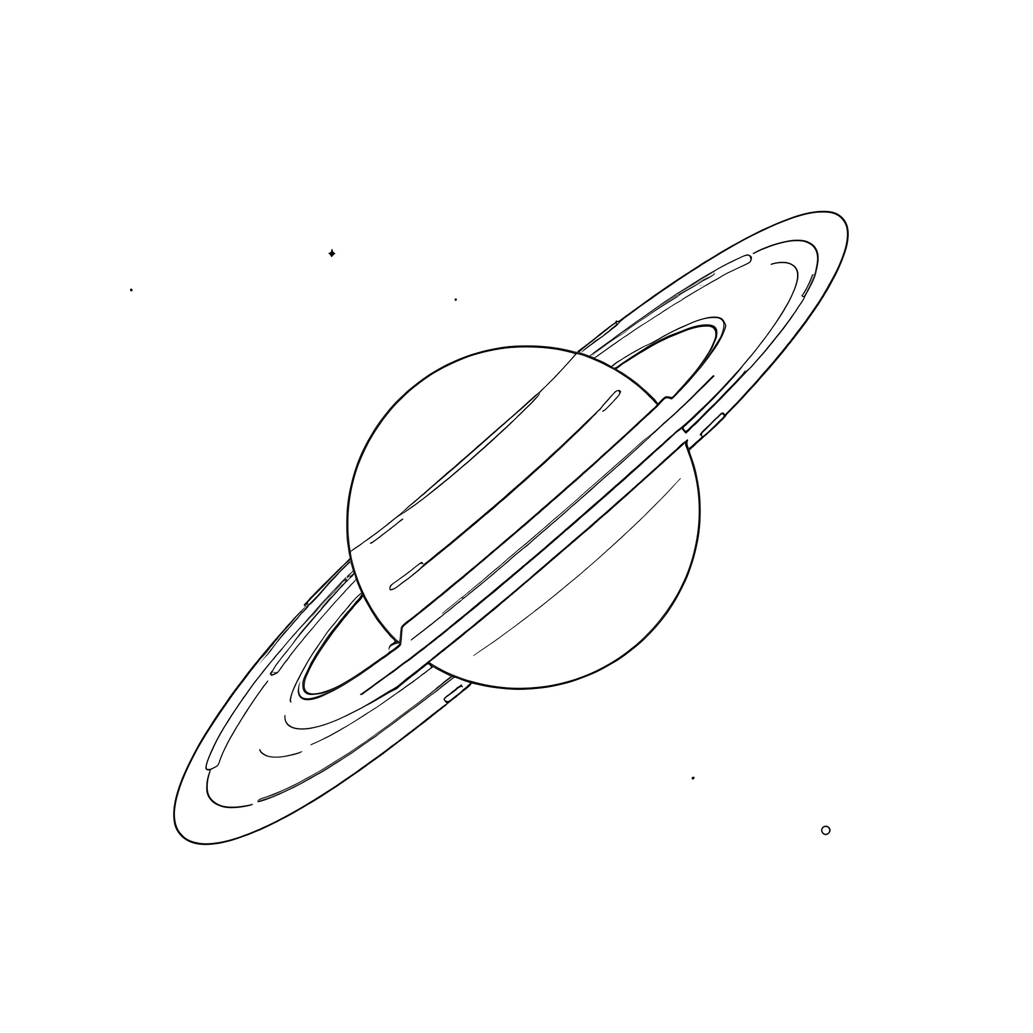 Space Ship Soaring Through the Cosmos Coloring Page (free black-and-white line drawing printable PDF for all, from beginners to advanced learners, including children, teens, adults, and seniors)