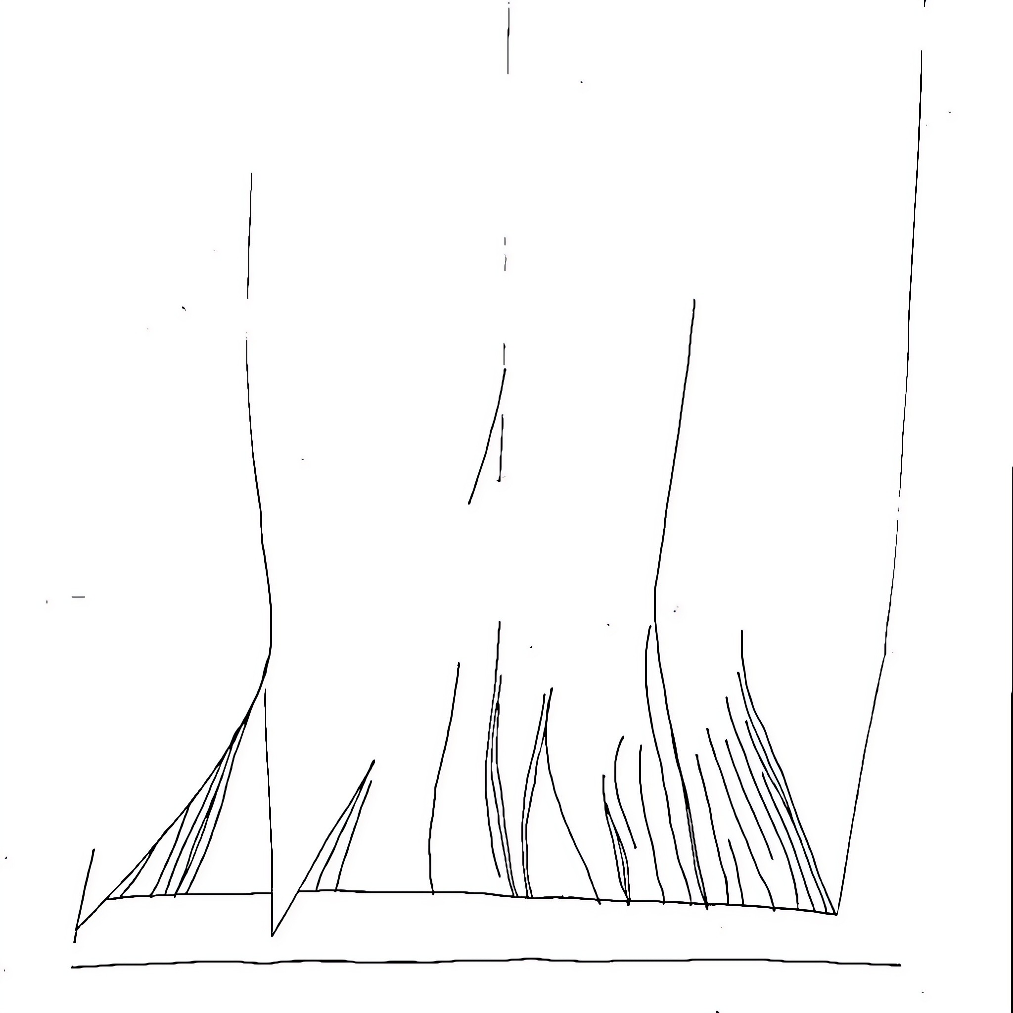 Pre-Creased Abstract Landscape Coloring Page (free black-and-white line drawing printable PDF for all, from beginners to advanced learners, including children, teens, adults, and seniors)