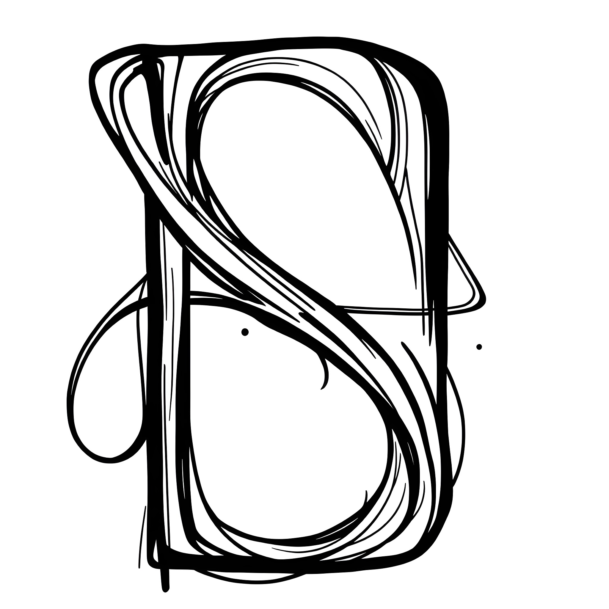 A Swirling Abstract Composition Coloring Page (free black-and-white line drawing printable PDF for all, from beginners to advanced learners, including children, teens, adults, and seniors)