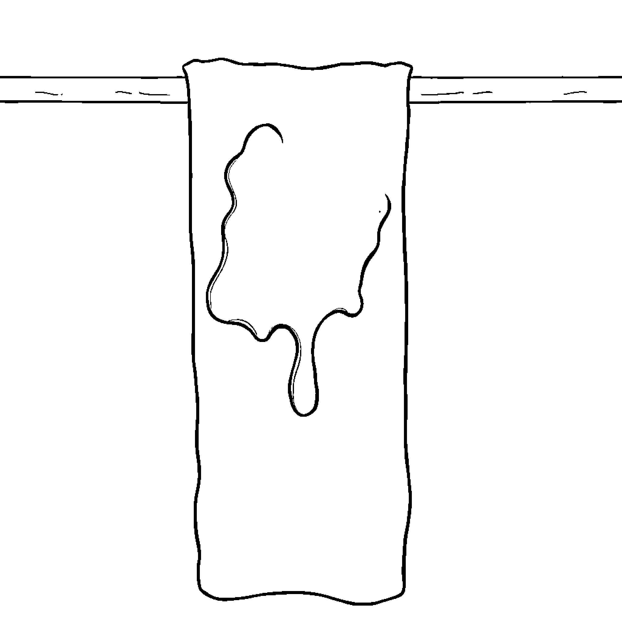 Towel dripping with water Coloring Page (free black-and-white line drawing printable PDF for all, from beginners to advanced learners, including children, teens, adults, and seniors)