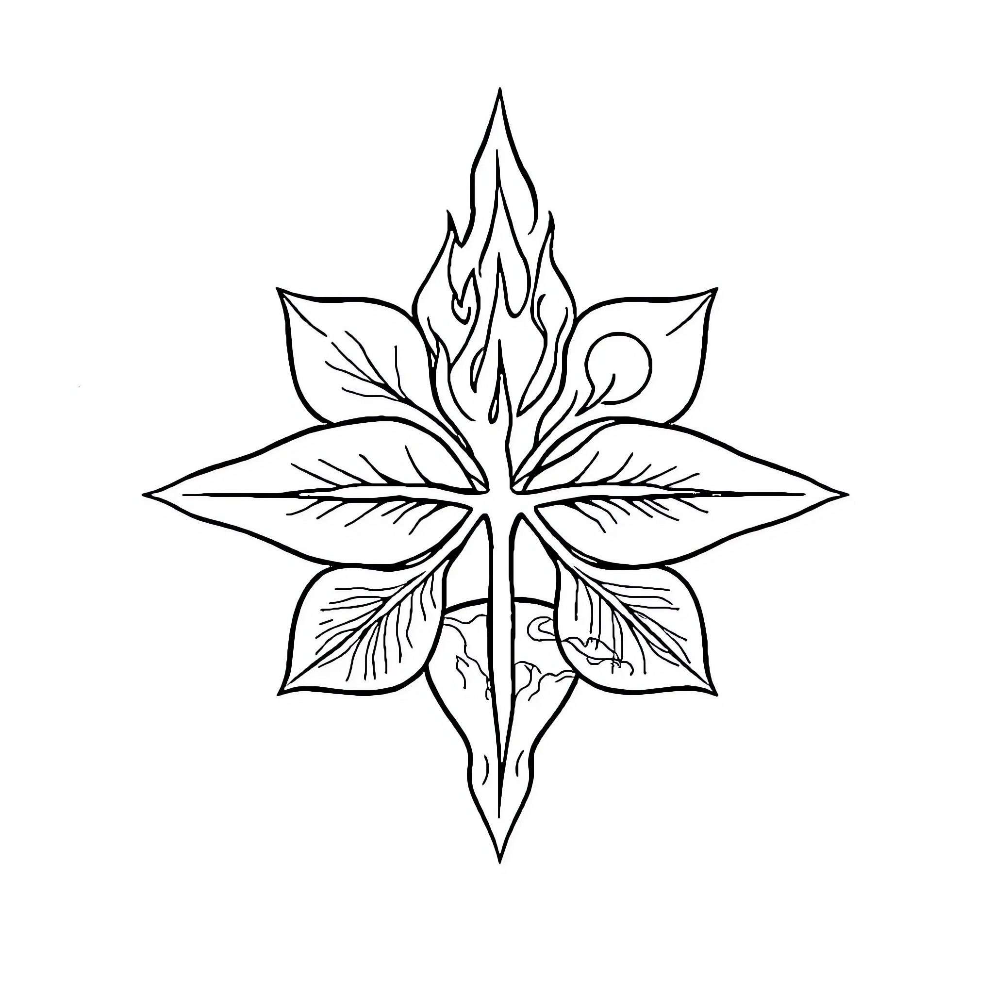 Clovers with Intricate Floral Design Coloring Page (free black-and-white line drawing printable PDF for all, from beginners to advanced learners, including children, teens, adults, and seniors)