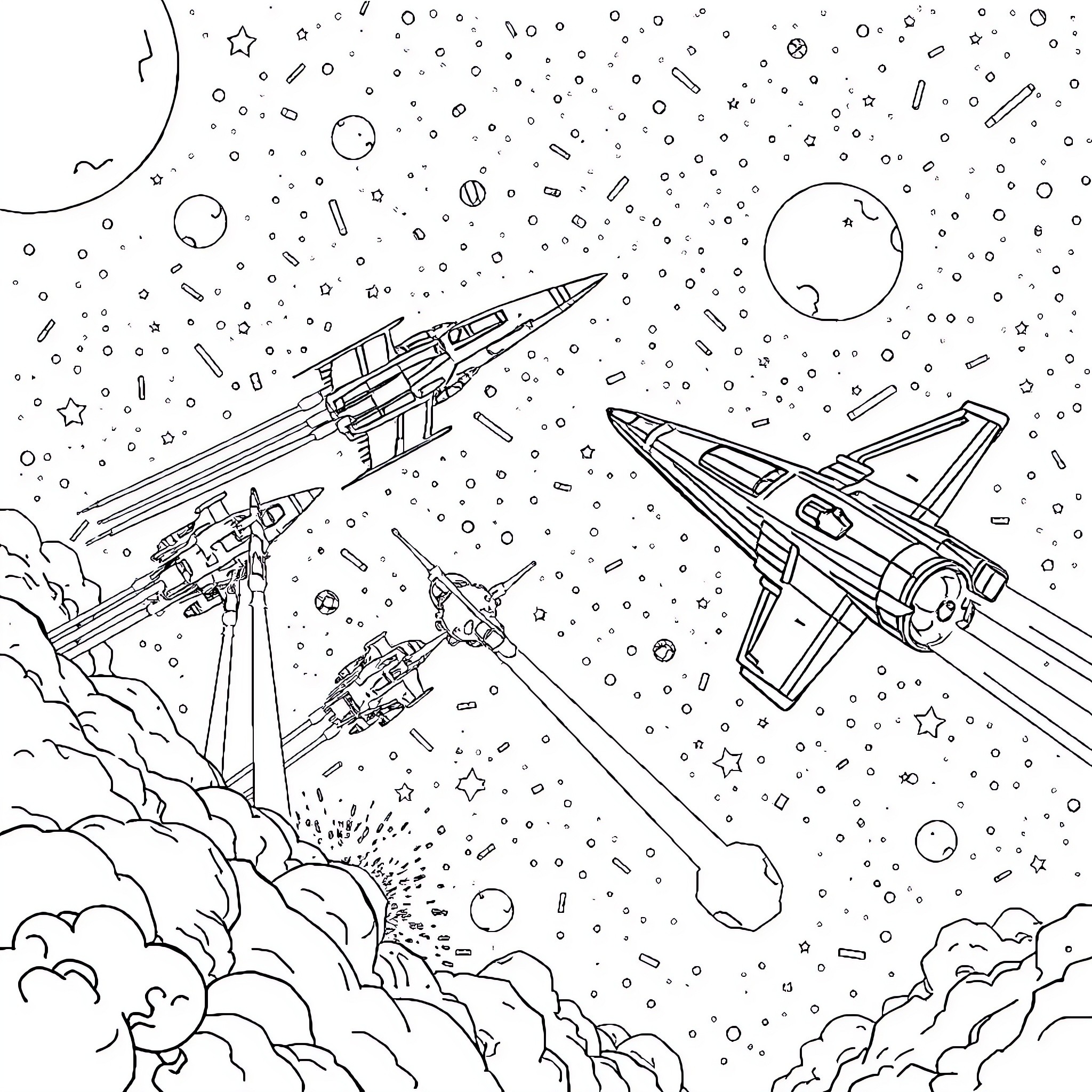 Best Spaceship Coloring Pages (Free Printable PDF)