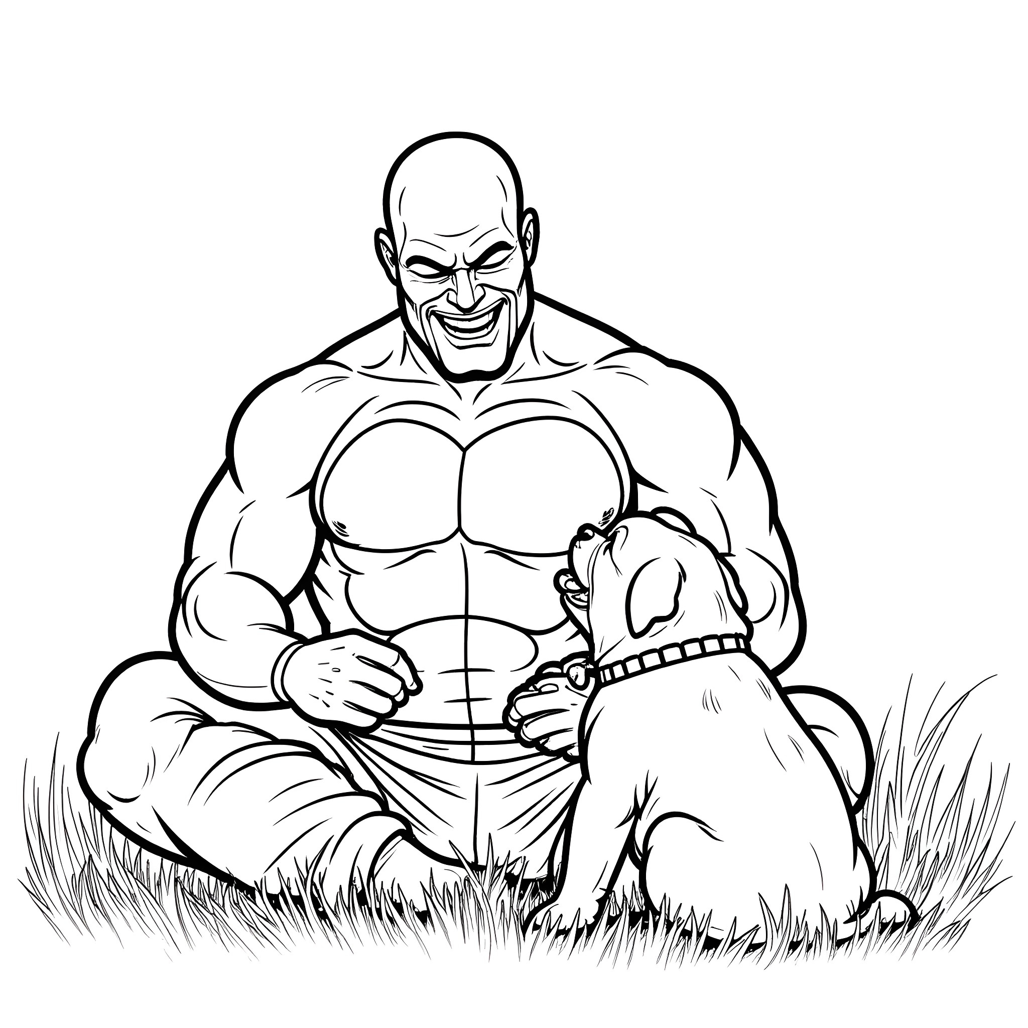 Punisher character in aggressive stance Coloring Page (free black-and-white line drawing printable PDF for all, from beginners to advanced learners, including children, teens, adults, and seniors)