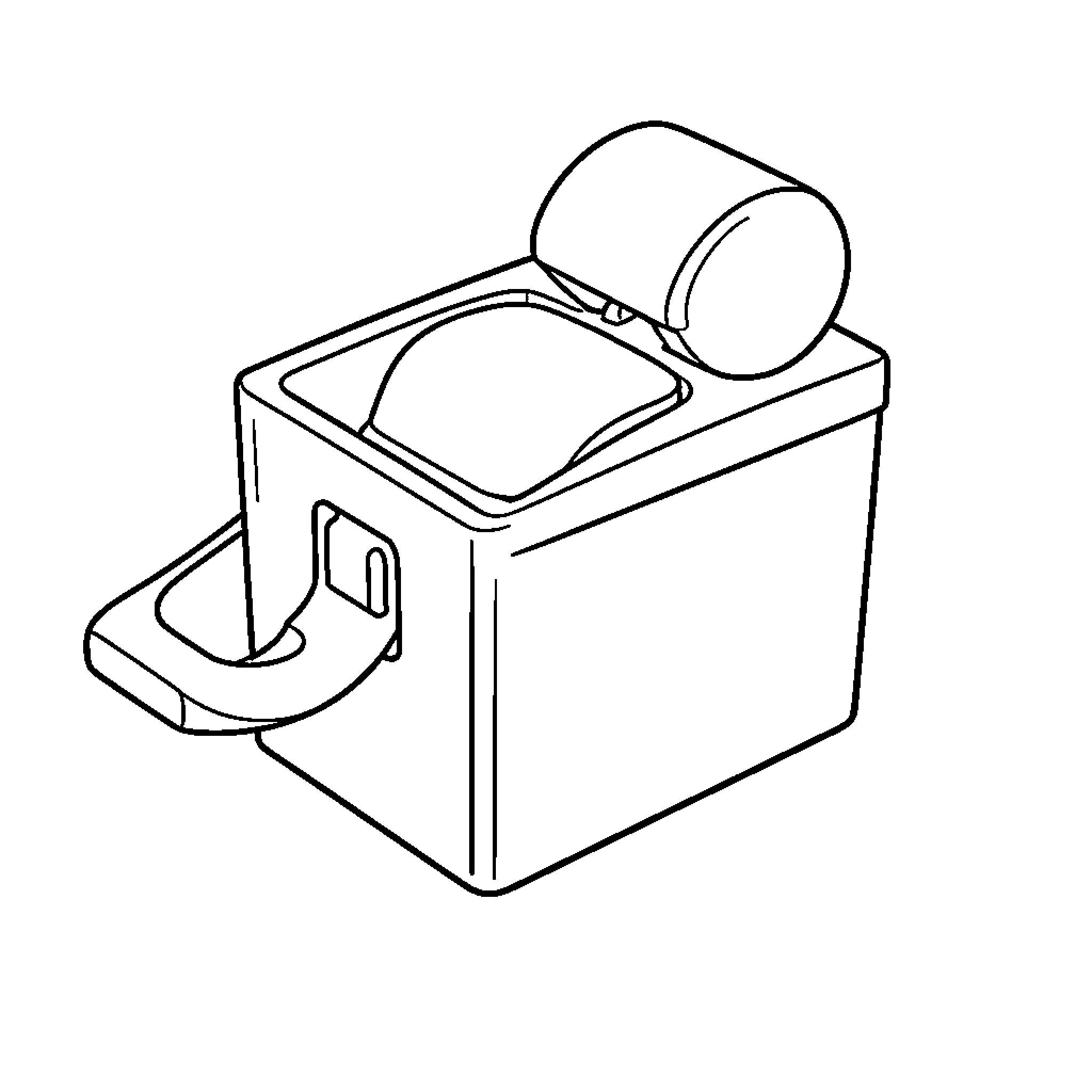 Anything showing a simple household utility object Coloring Page (free black-and-white line drawing printable PDF for all, from beginners to advanced learners, including children, teens, adults, and seniors)