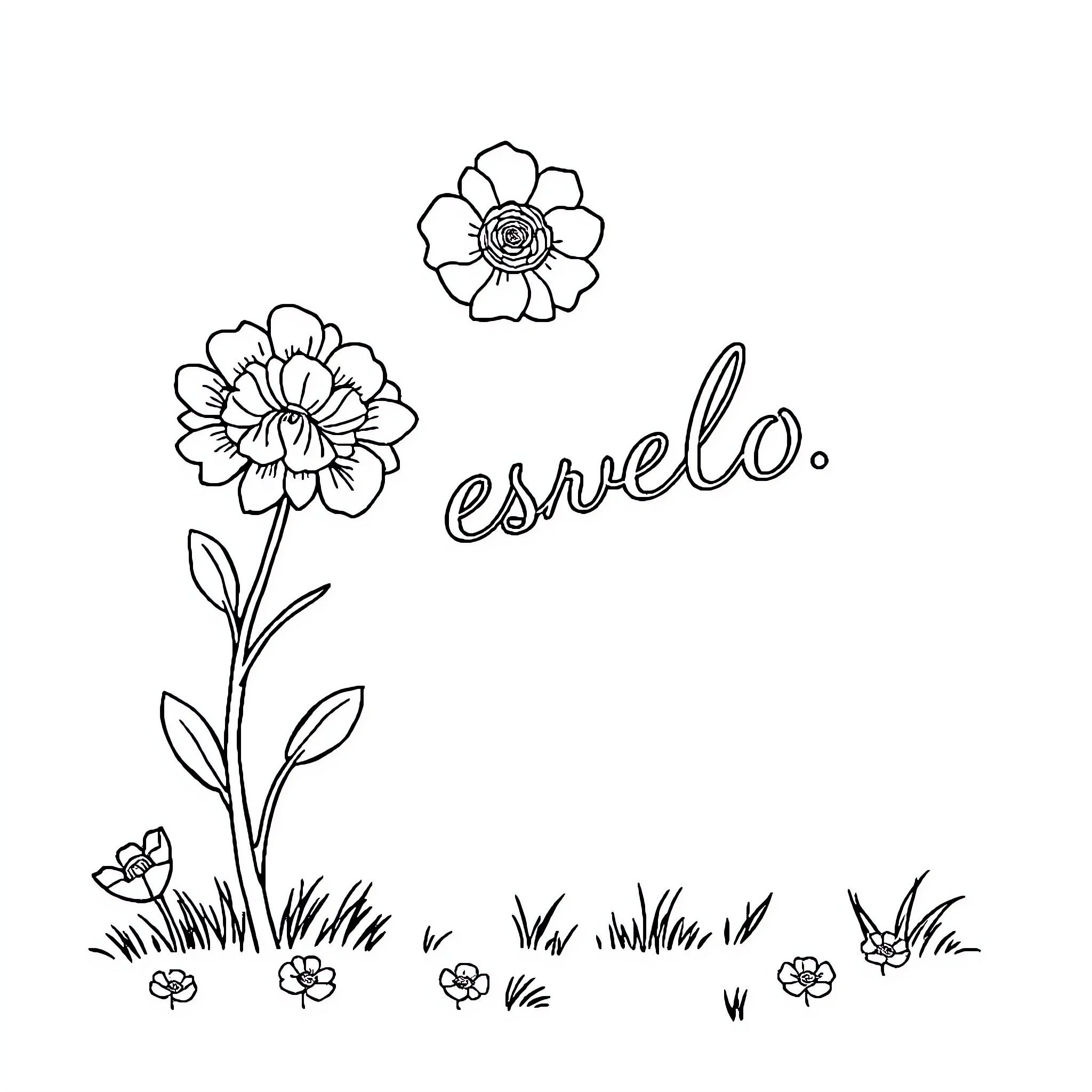 Frog enjoying floral scenery Coloring Page (free black-and-white line drawing printable PDF for all, from beginners to advanced learners, including children, teens, adults, and seniors)