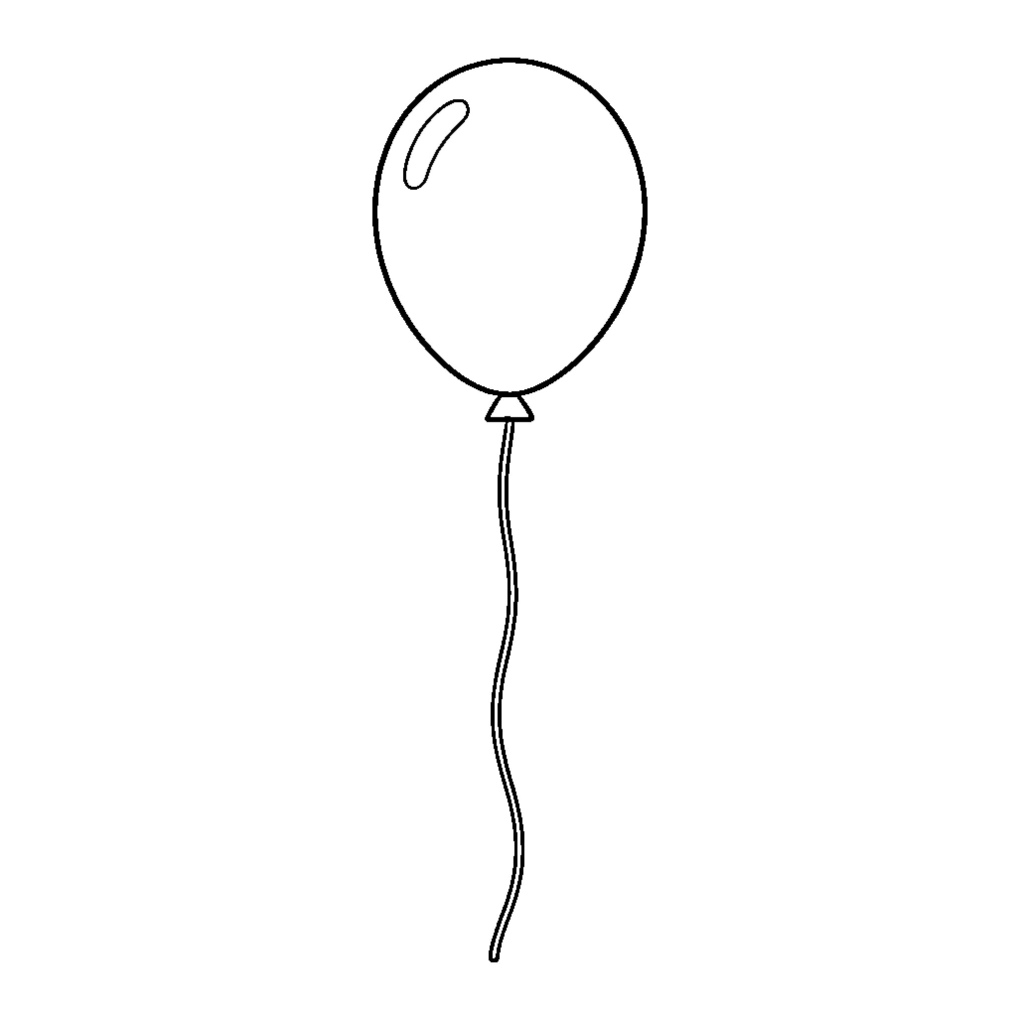 Balloon floating in the air Coloring Page (free black-and-white line drawing printable PDF for all, from beginners to advanced learners, including children, teens, adults, and seniors)