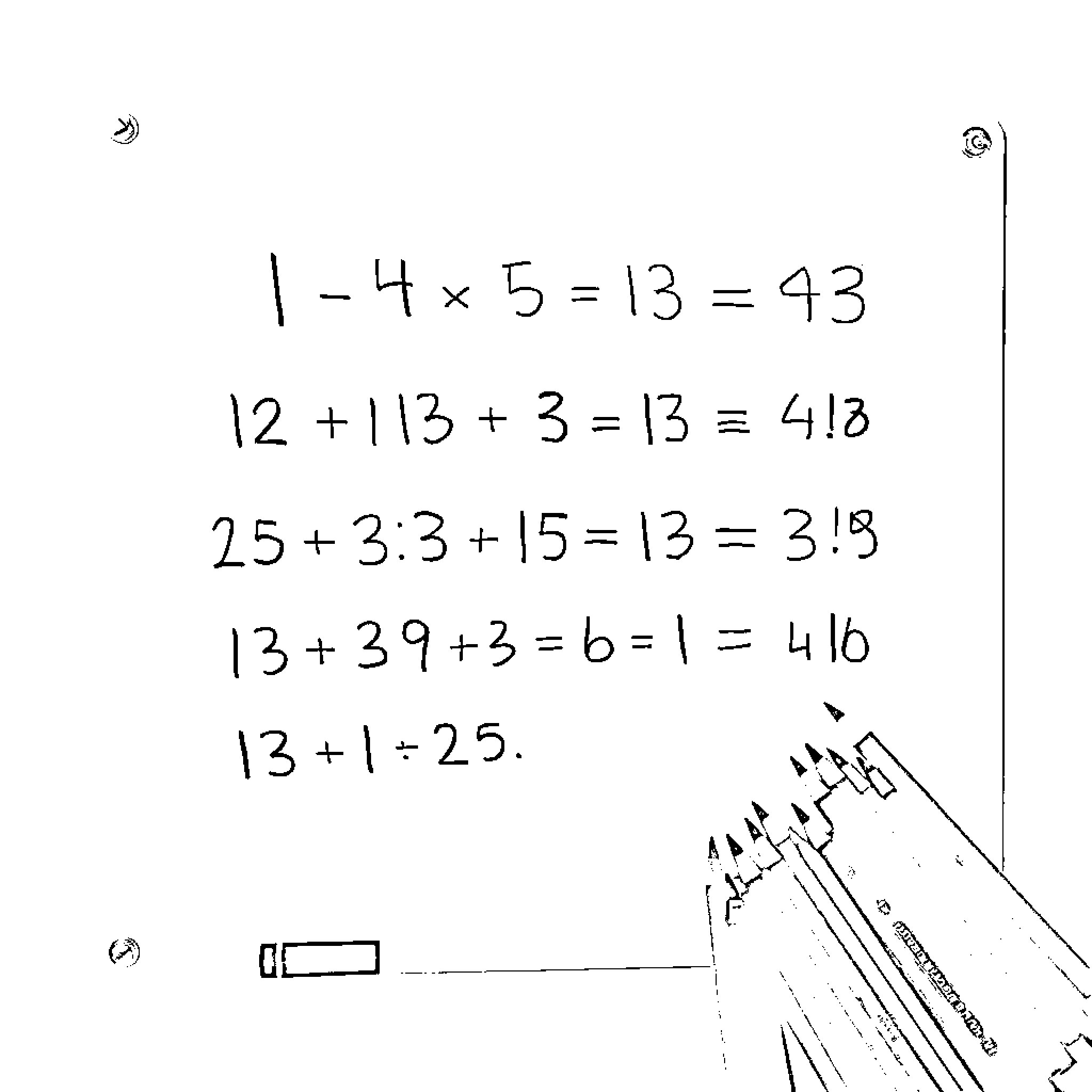 Math Problems Solving with Expressions and Equations Coloring Page (free black-and-white line drawing printable PDF for all, from beginners to advanced learners, including children, teens, adults, and seniors)