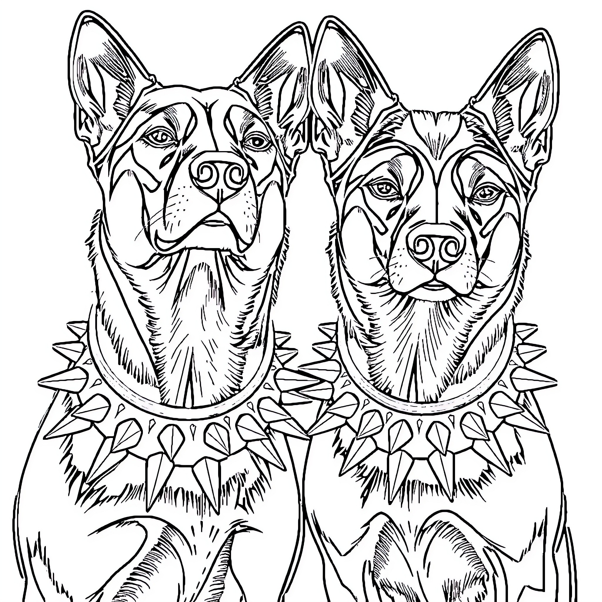 Animal friends sitting together in nature Coloring Page (free black-and-white line drawing printable PDF for all, from beginners to advanced learners, including children, teens, adults, and seniors)