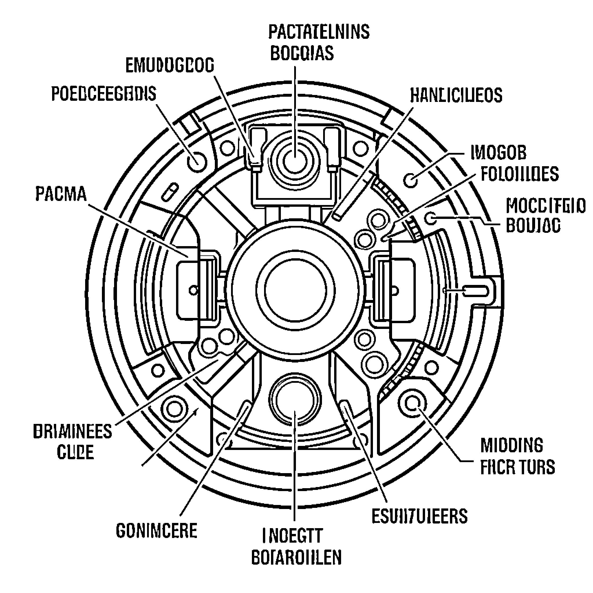 Buzzer diagram with technical mechanical components Coloring Page (free black-and-white line drawing printable PDF for all, from beginners to advanced learners, including children, teens, adults, and seniors)