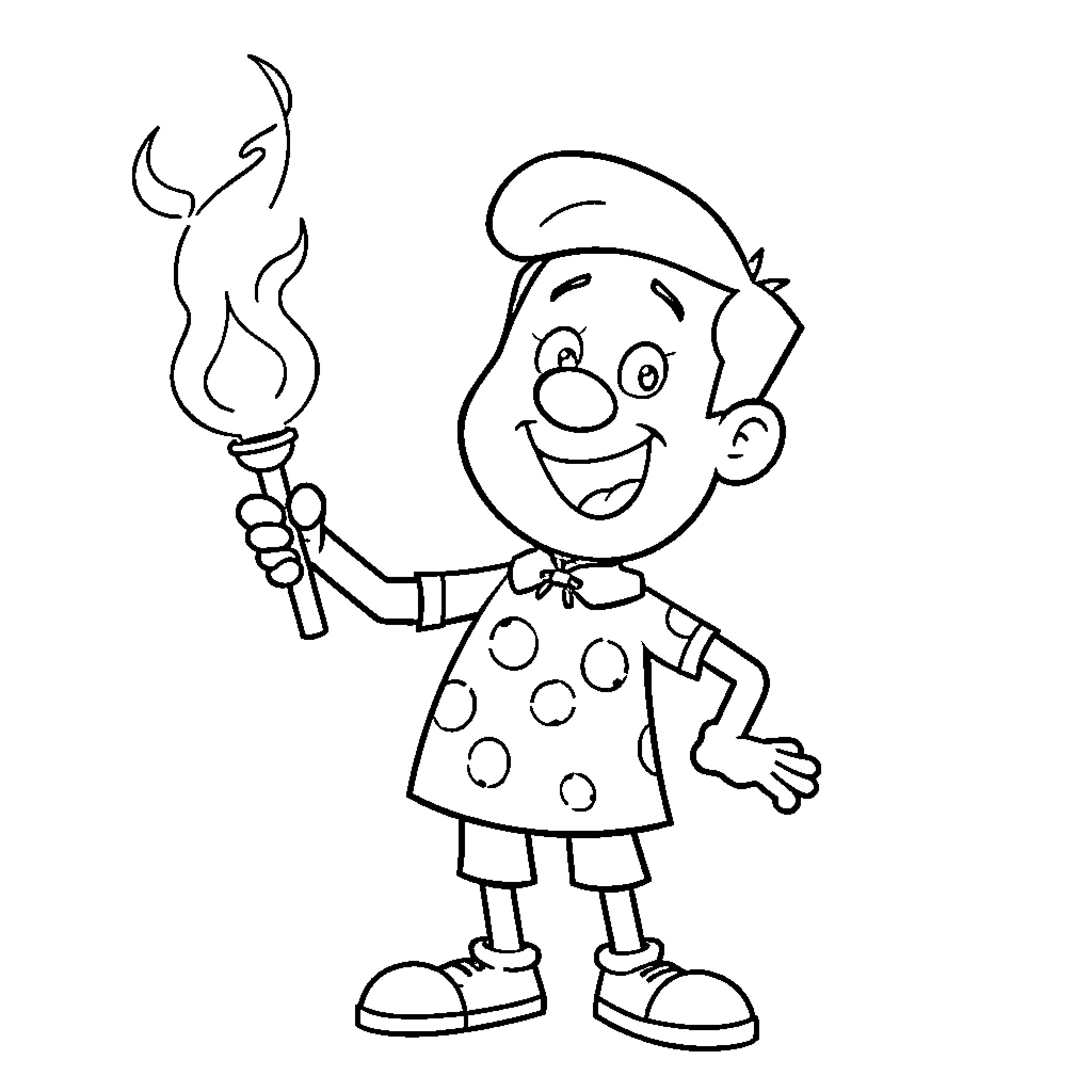 Steve cooking with enthusiasm Coloring Page (free black-and-white line drawing printable PDF for all, from beginners to advanced learners, including children, teens, adults, and seniors)