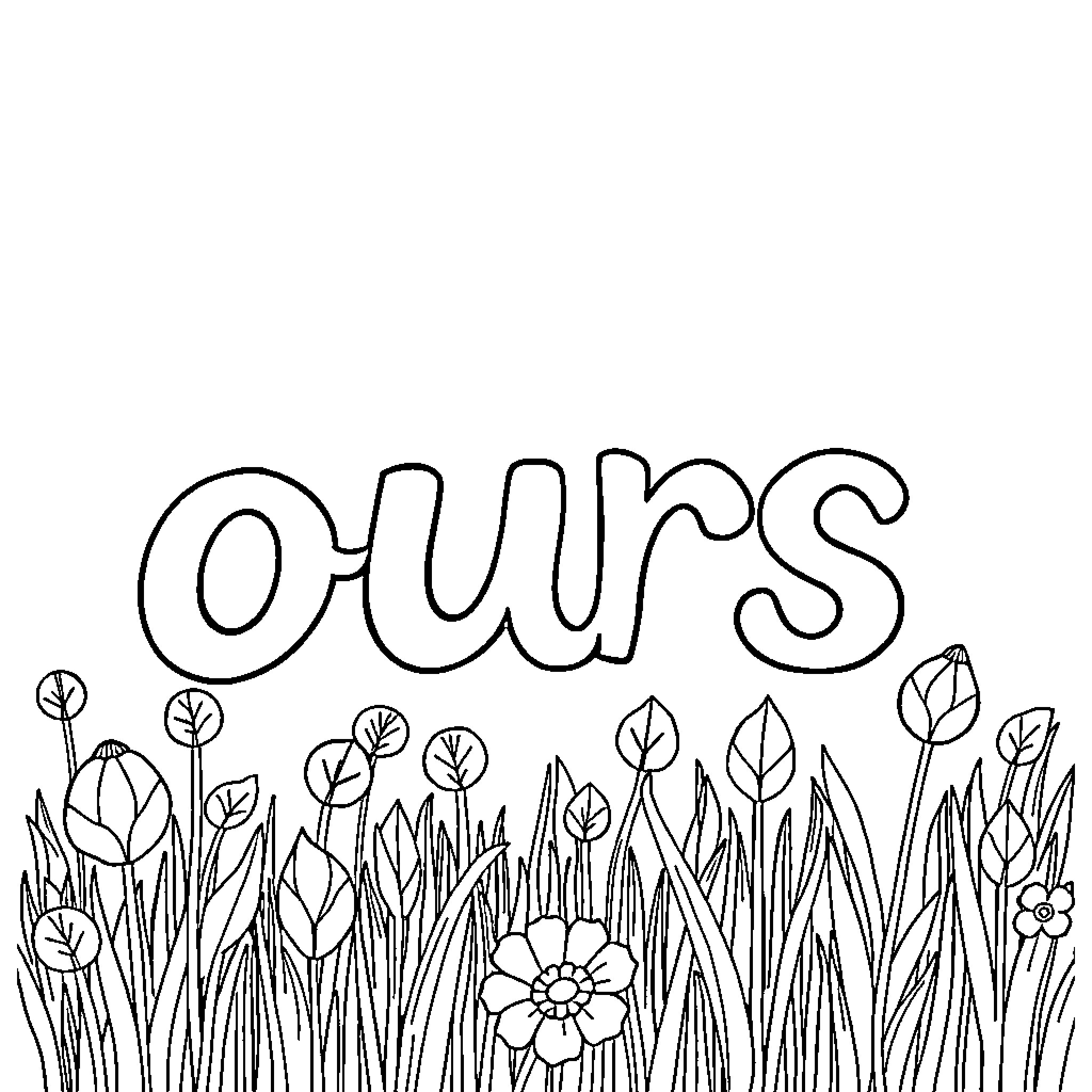 Bear Exploring a Floral Garden Coloring Page (free black-and-white line drawing printable PDF for all, from beginners to advanced learners, including children, teens, adults, and seniors)