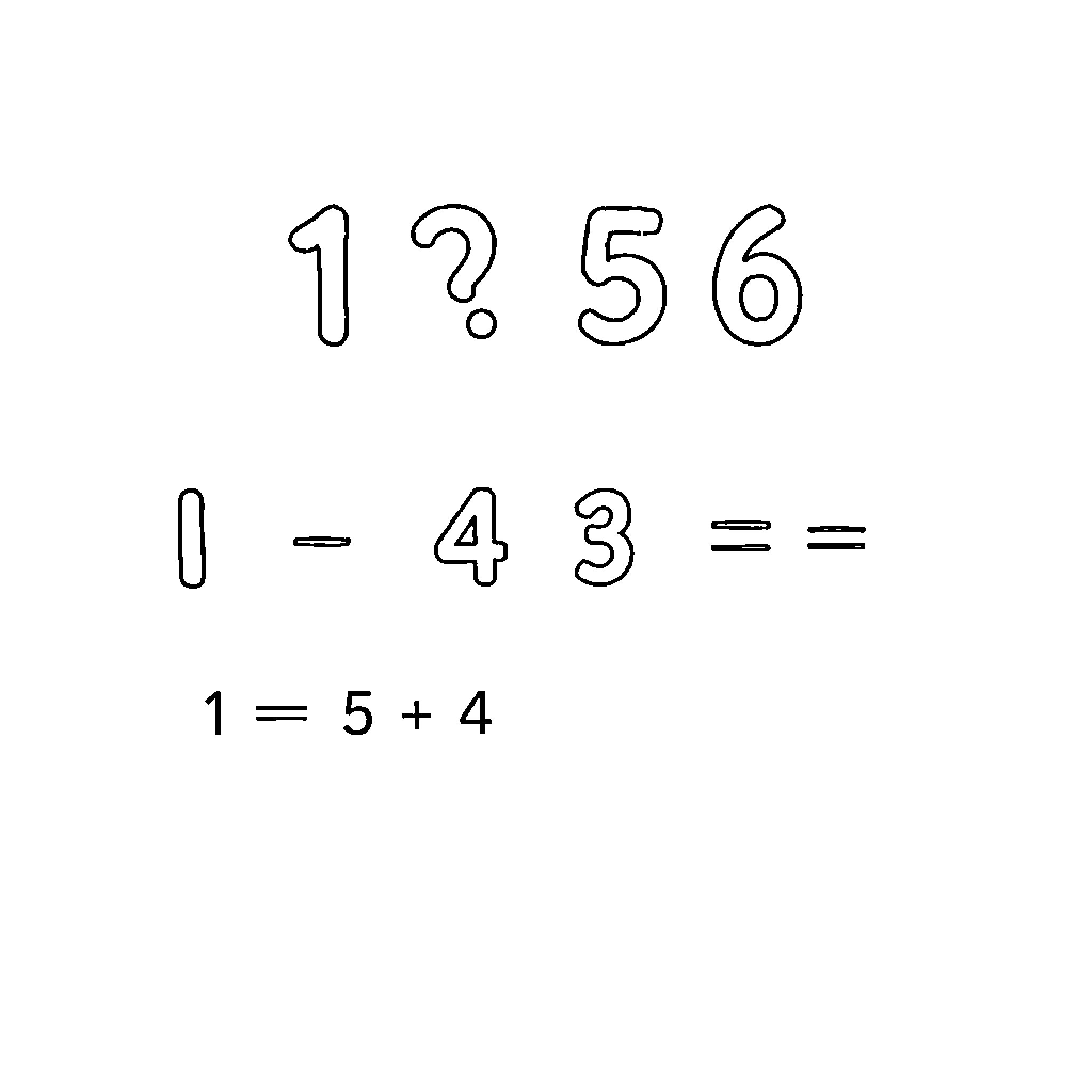 Math Equations and Numerical Expressions Coloring Page (free black-and-white line drawing printable PDF for all, from beginners to advanced learners, including children, teens, adults, and seniors)