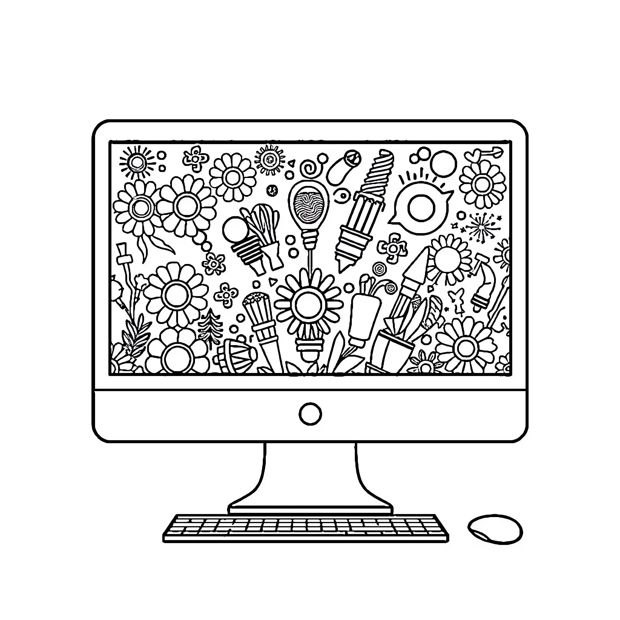 Best Computer Coloring Pages (Free Printable PDF)