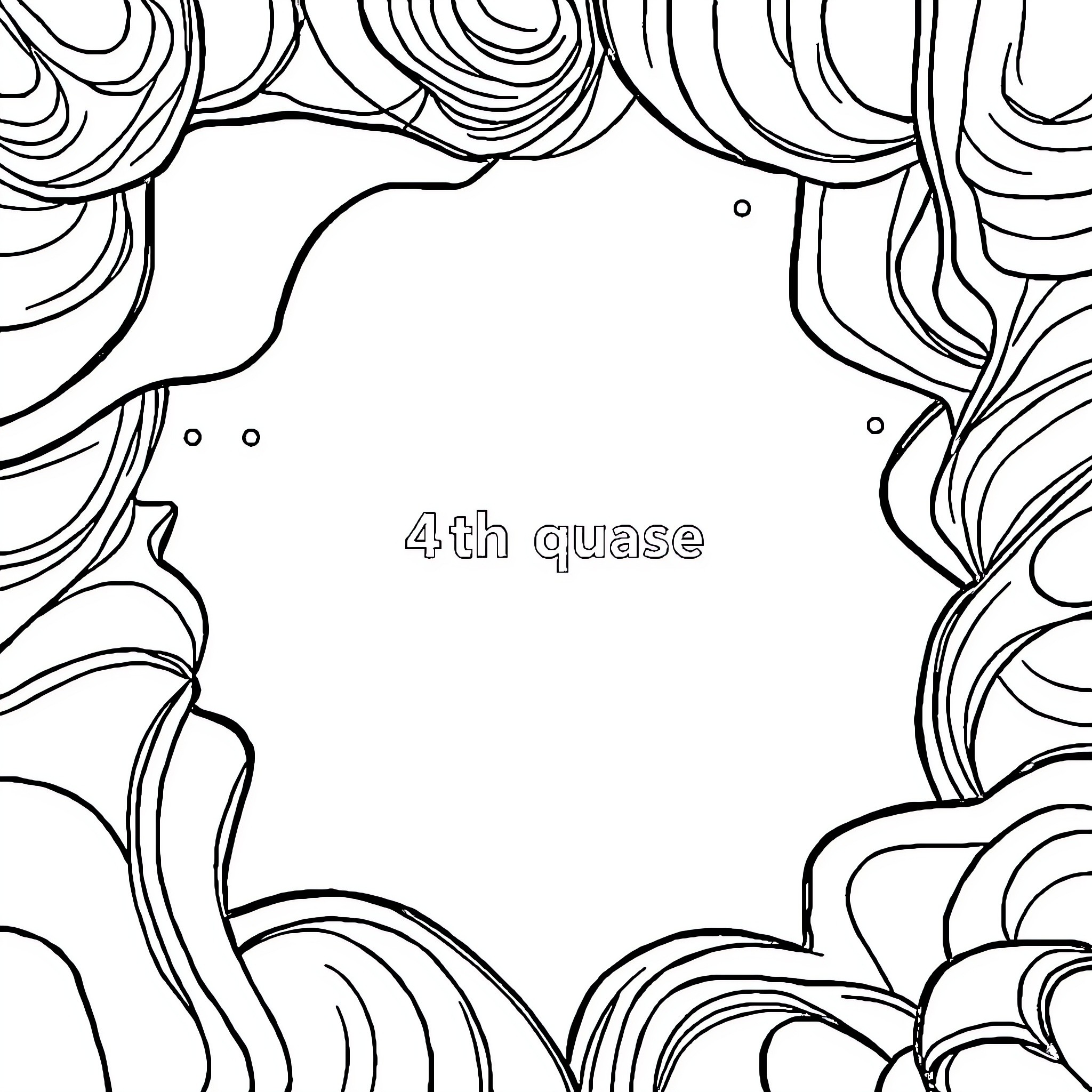 Abstract Organic Frame with Text Coloring Page (free black-and-white line drawing printable PDF for all, from beginners to advanced learners, including children, teens, adults, and seniors)