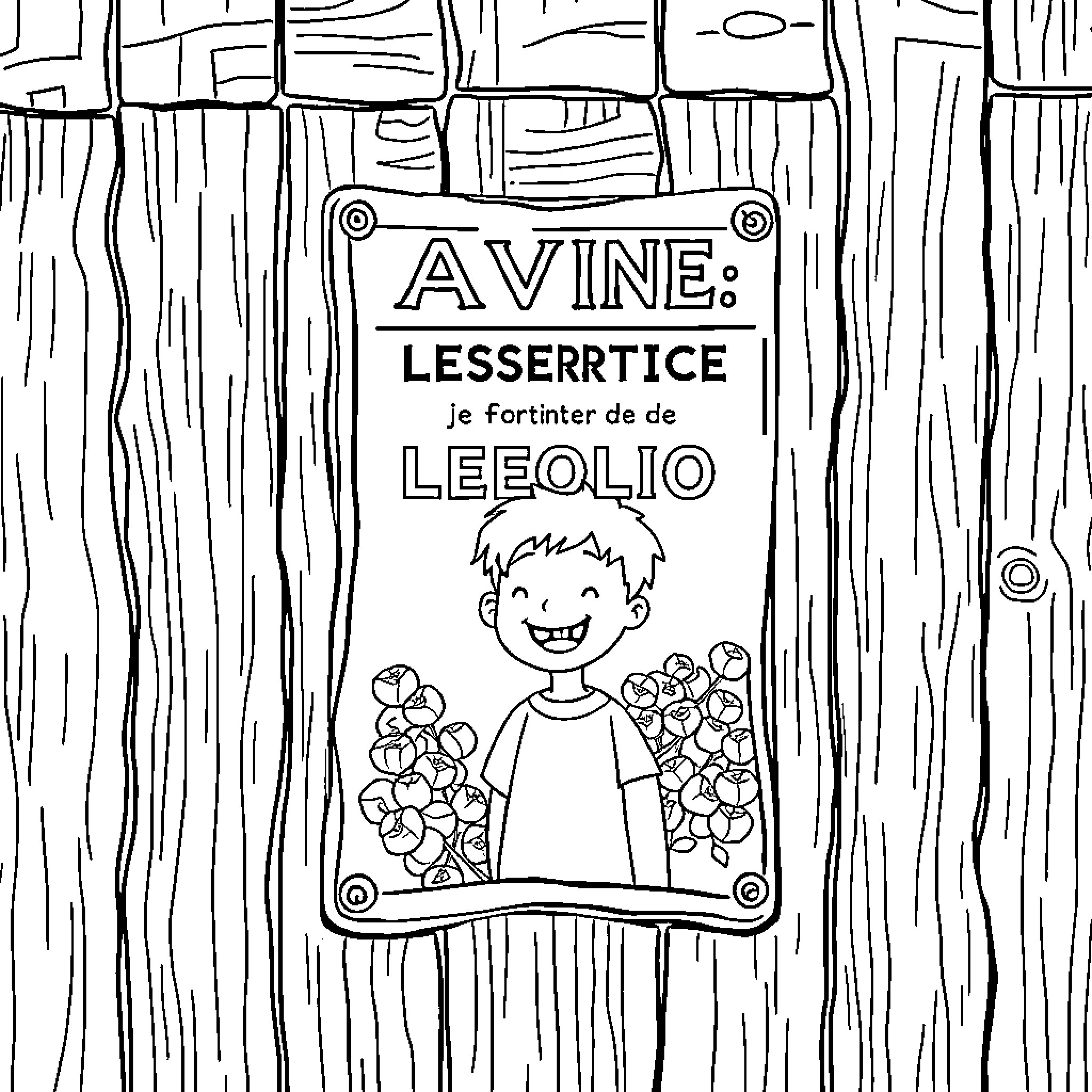 Leolio's Floral Adventure Coloring Page (free black-and-white line drawing printable PDF for all, from beginners to advanced learners, including children, teens, adults, and seniors)